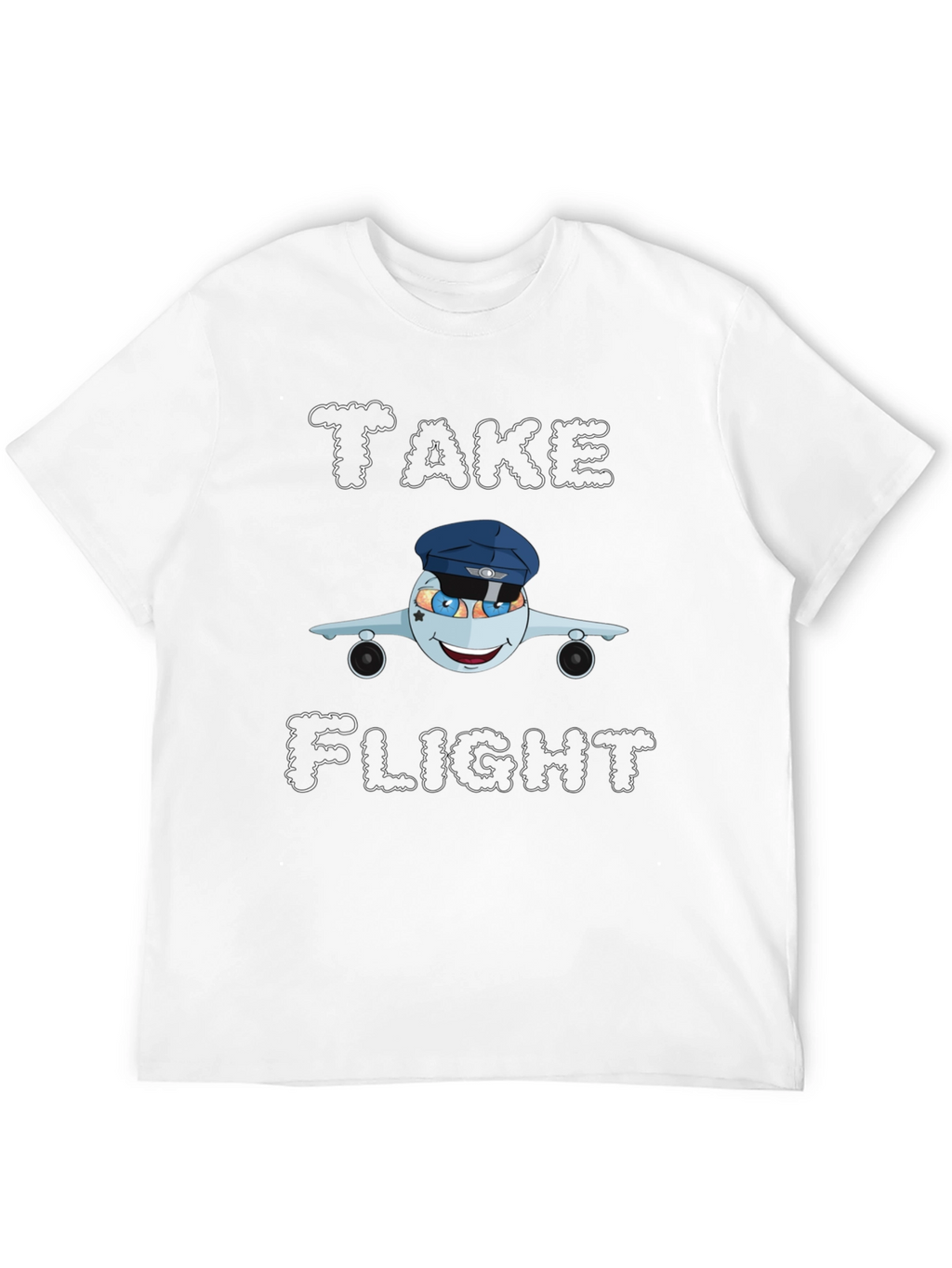 Take Flight Cartoon Airplane Graphic Tee