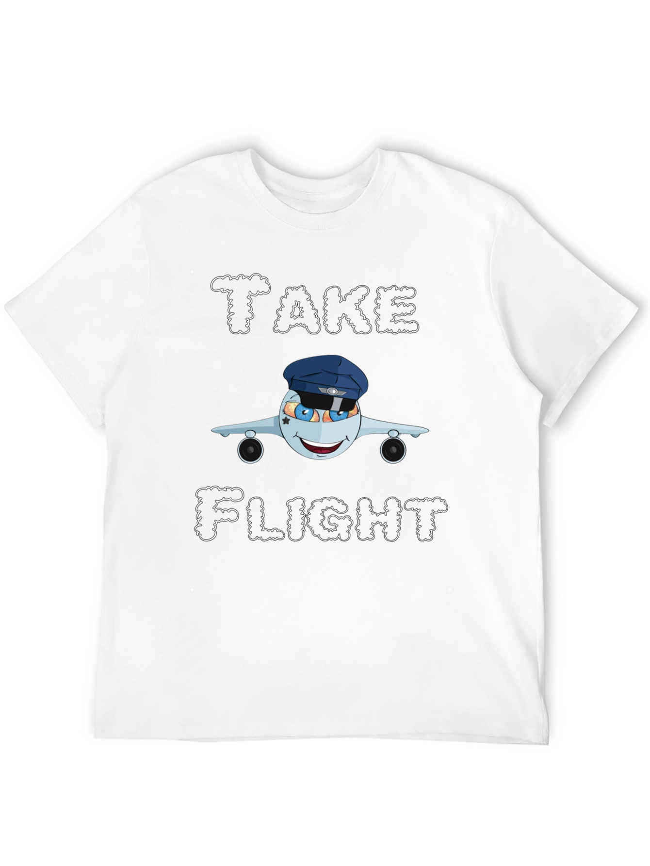 Take Flight Cartoon Airplane Graphic Tee