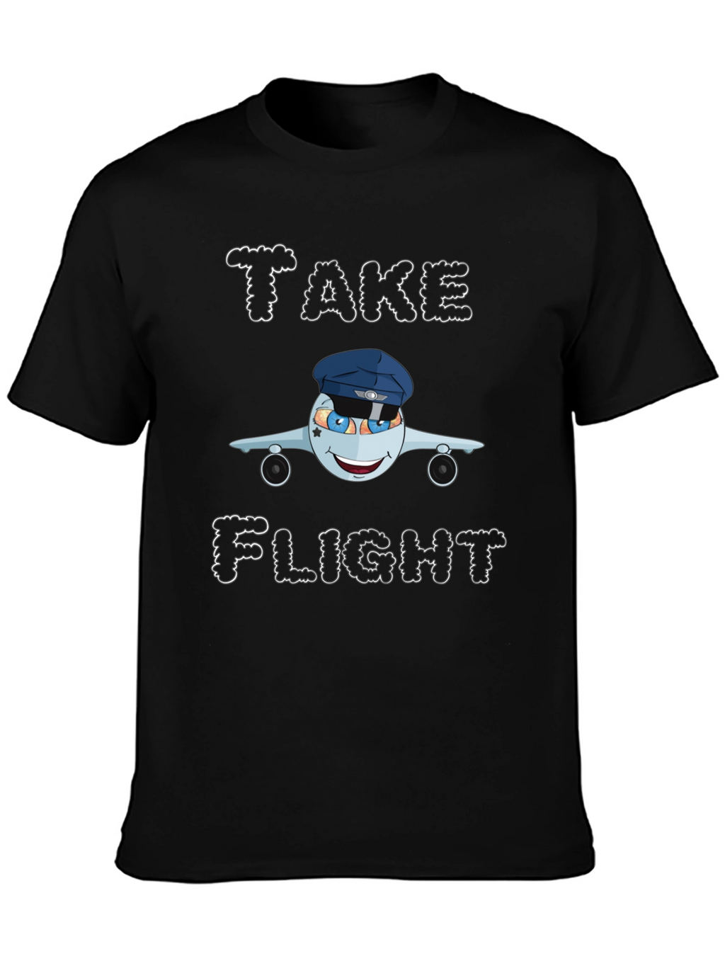 Take Flight Cartoon Airplane Graphic Tee