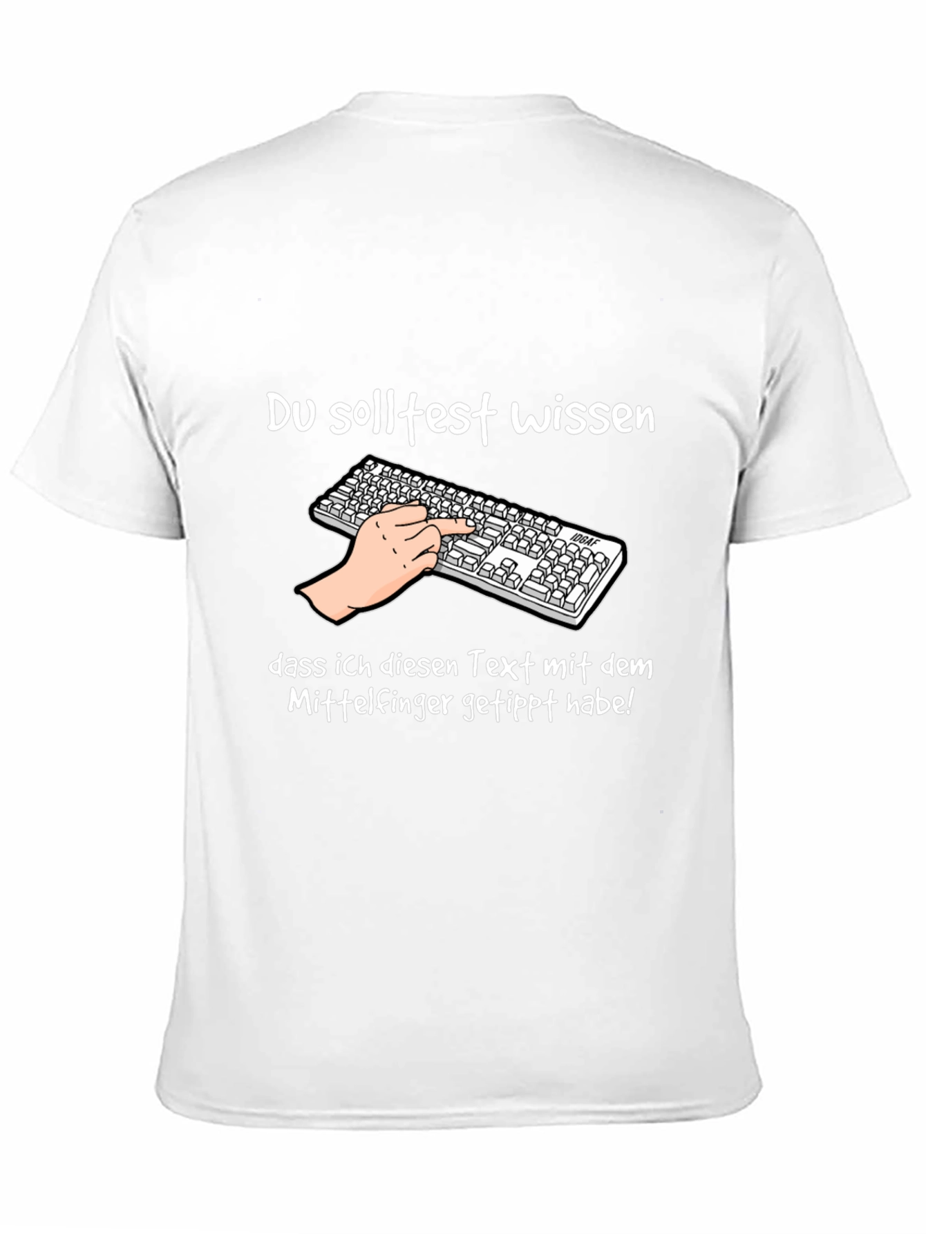 Humorous Middle Finger Typing T-Shirt