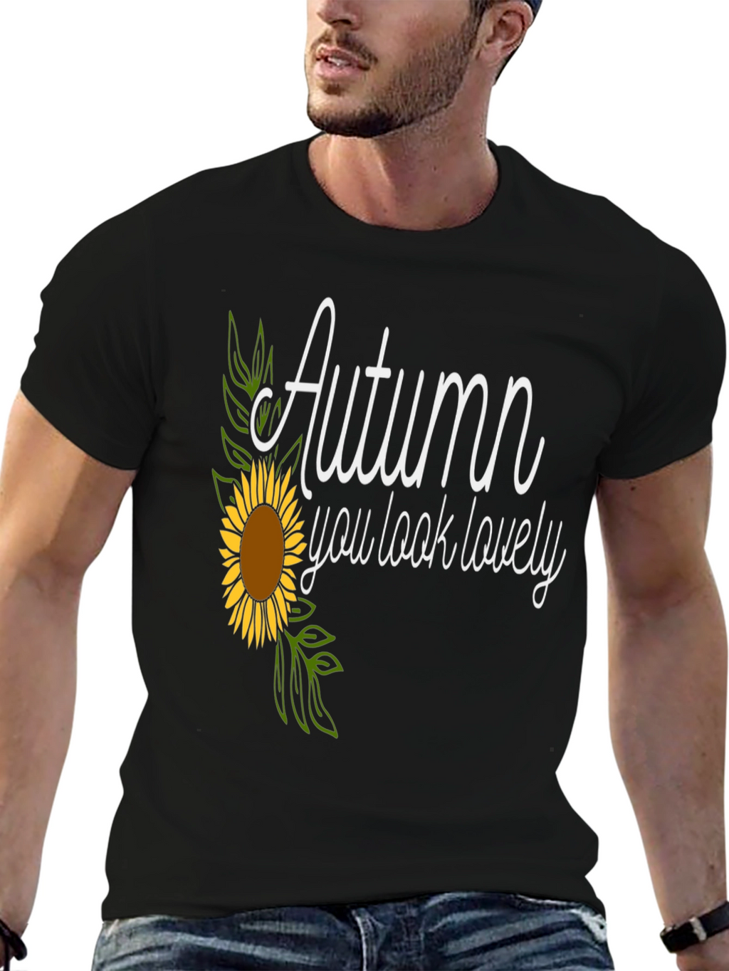 Autumn Sunflower Graphic Tee - You Look Lovely