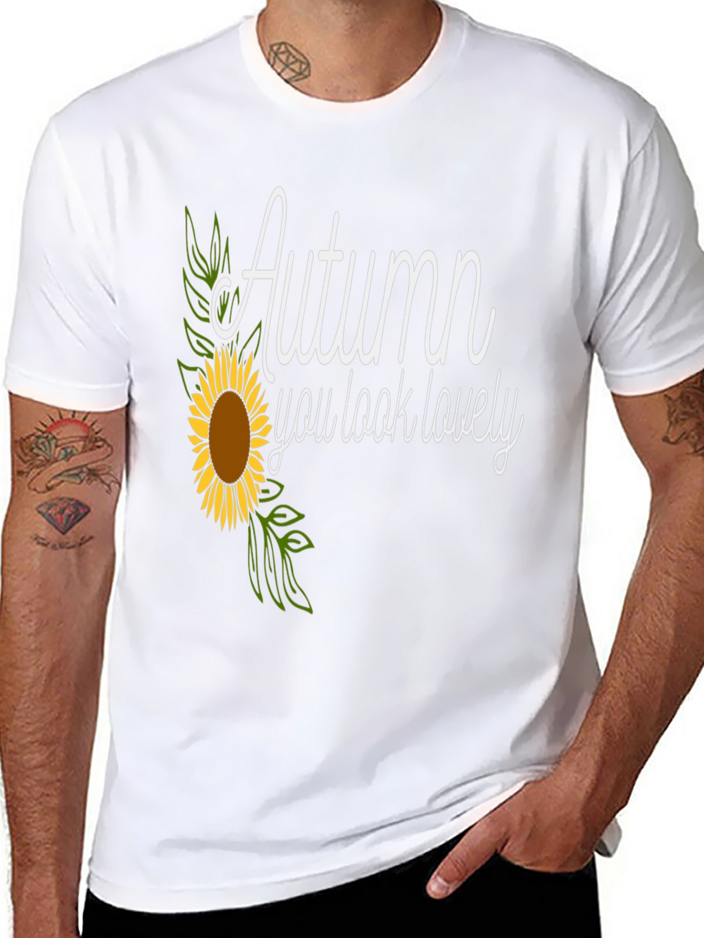 Autumn Sunflower Graphic Tee - You Look Lovely