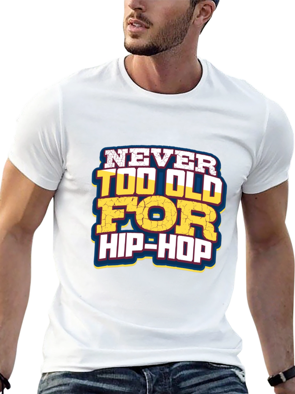 Never Too Old For Hip-Hop Graphic Tee