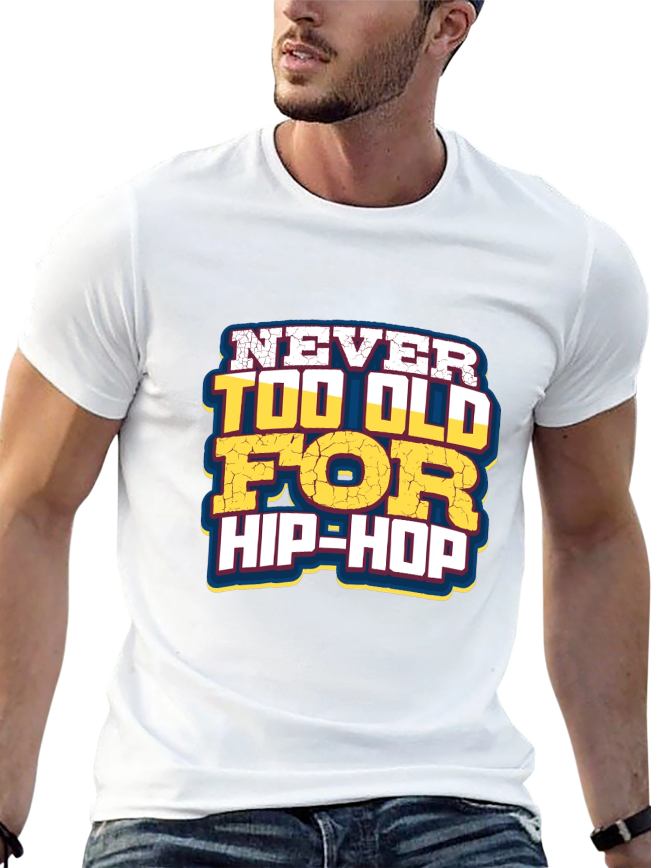 Never Too Old For Hip-Hop Graphic Tee