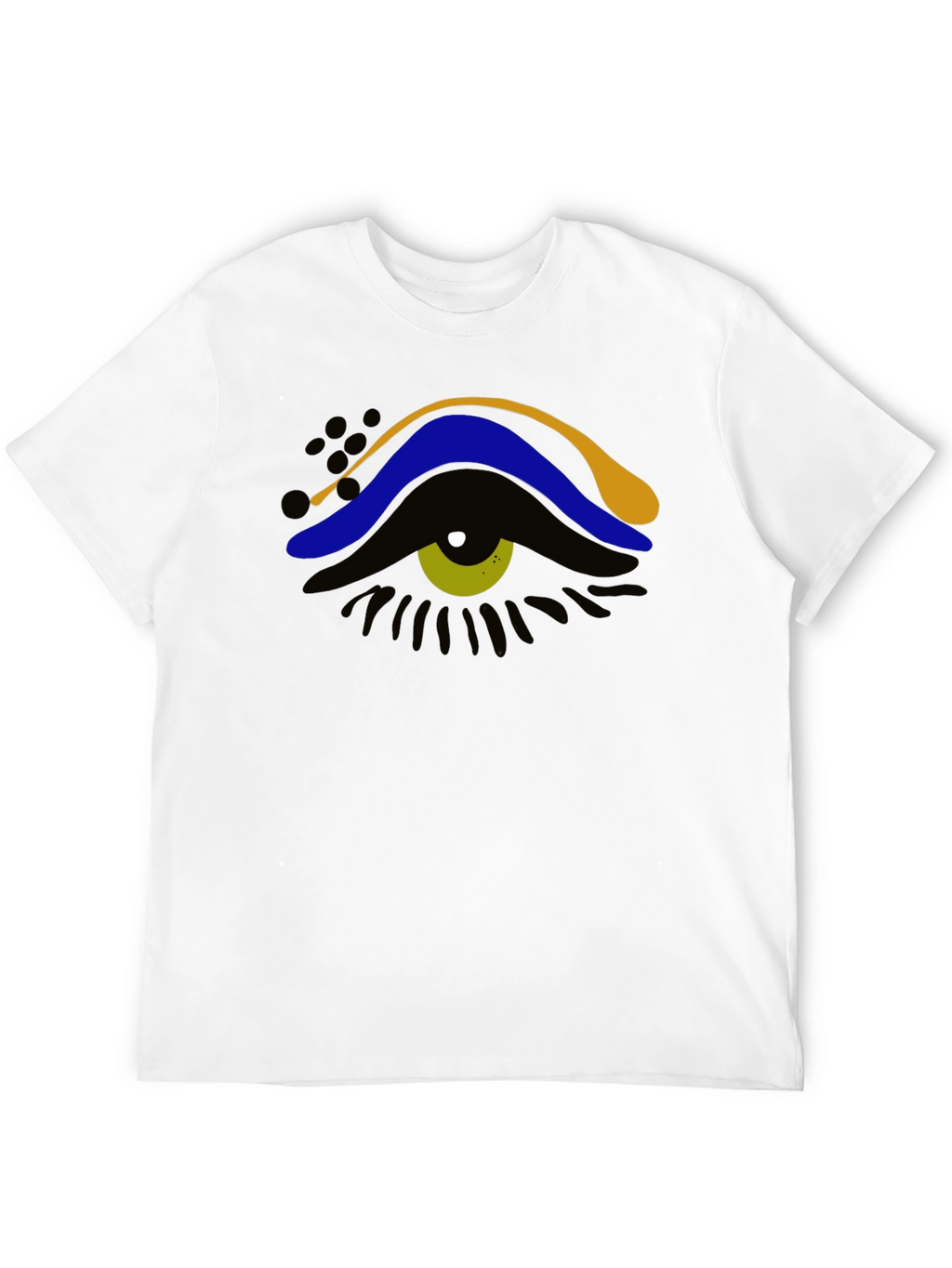 Abstract Eye Graphic Tee - Stylish Mens Black T-Shirt