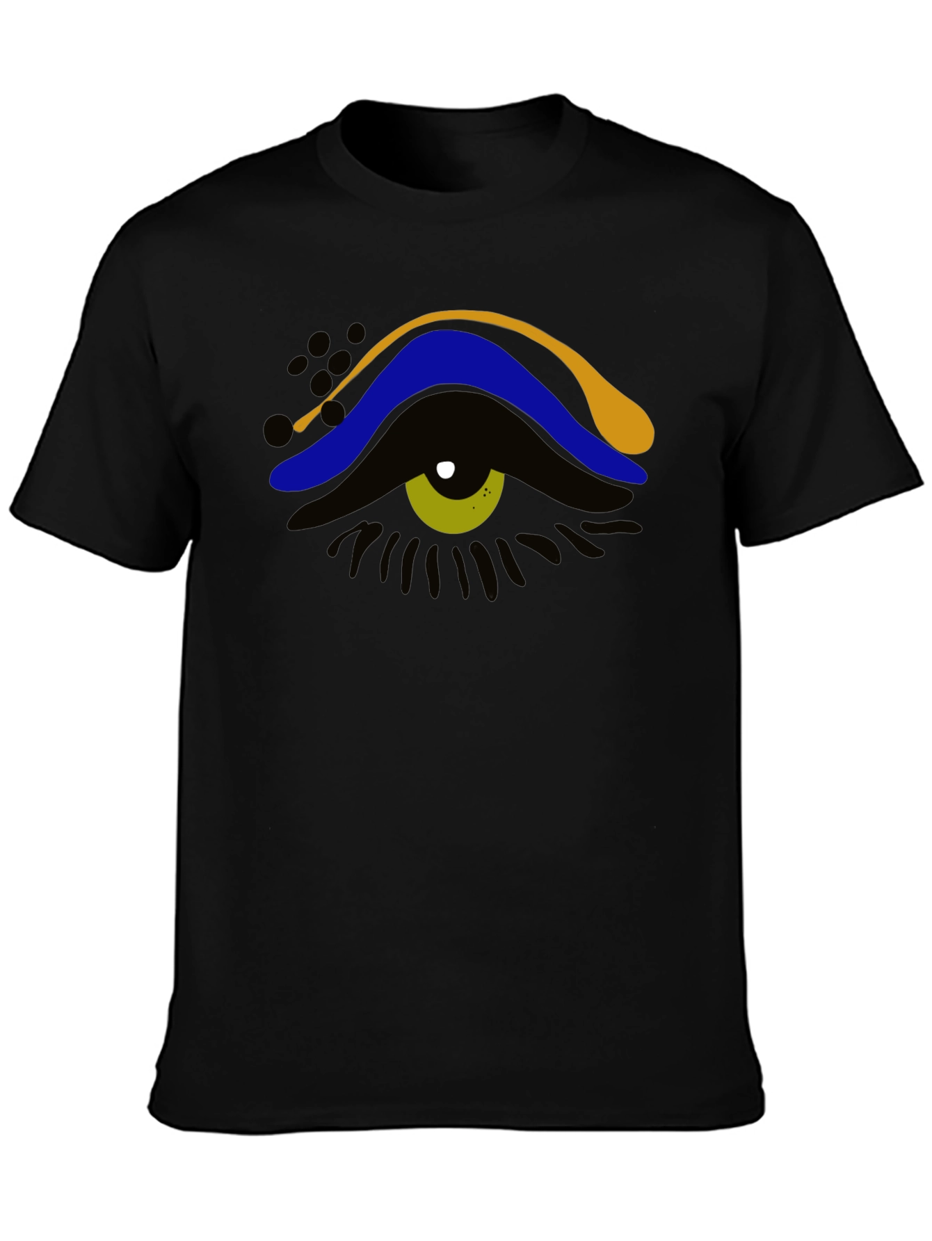 Abstract Eye Graphic Tee - Stylish Mens Black T-Shirt