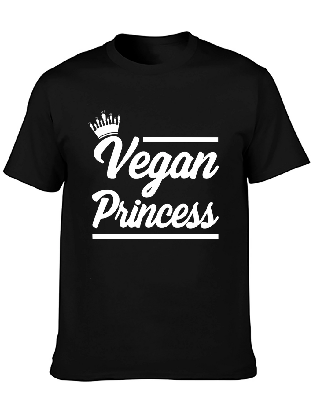 Vegan Princess T-Shirt - Black Graphic Tee