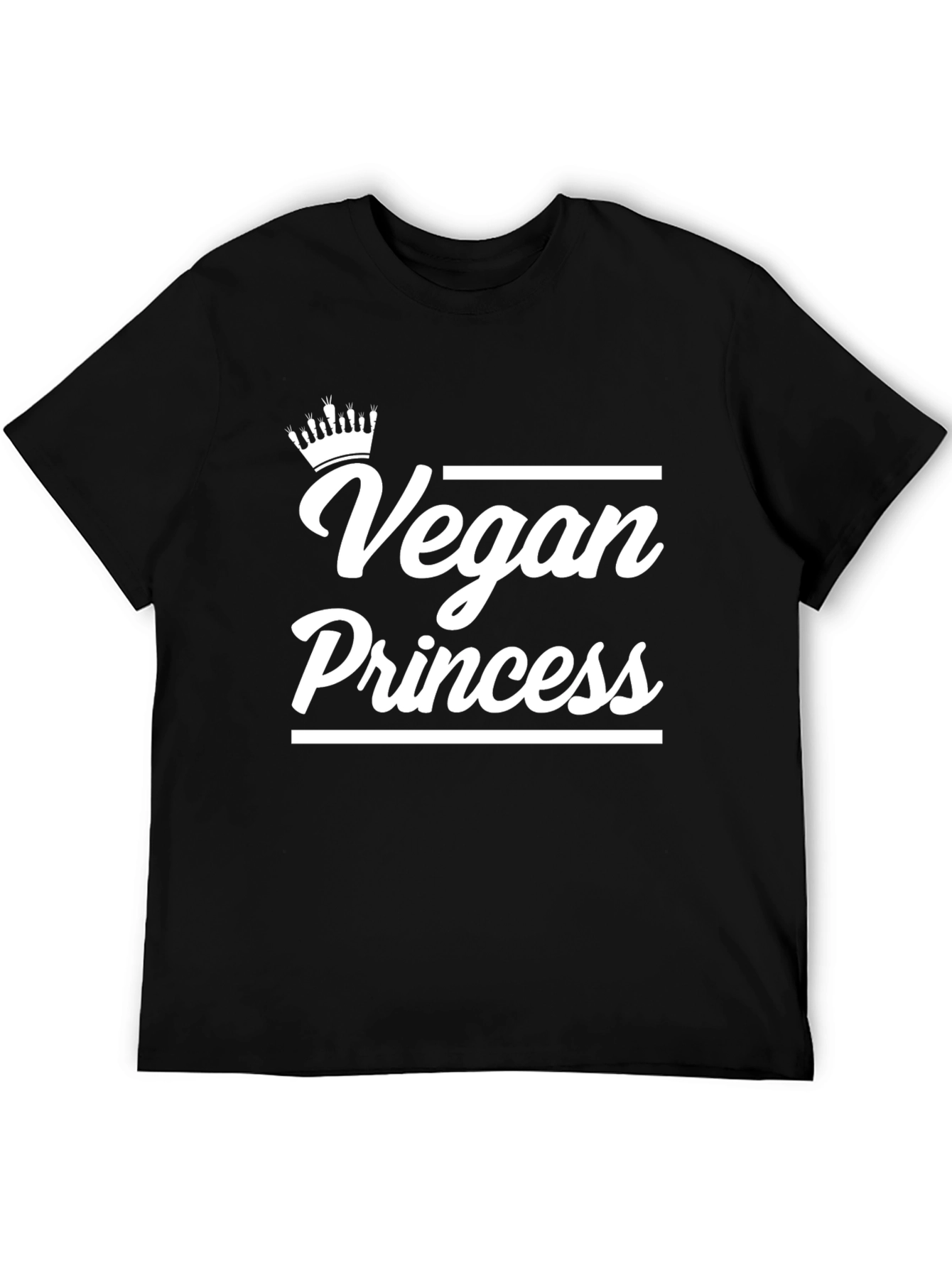 Vegan Princess T-Shirt - Black Graphic Tee