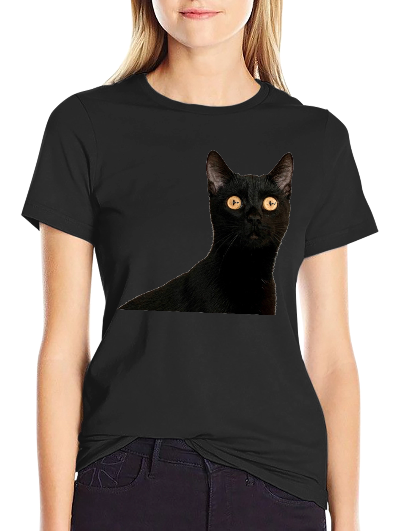 Black Cat Graphic T-Shirt - Mens Fashion Tee
