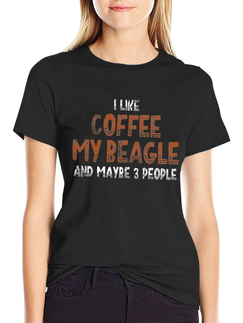 Coffee Beagle and Maybe 3 People Graphic Tee