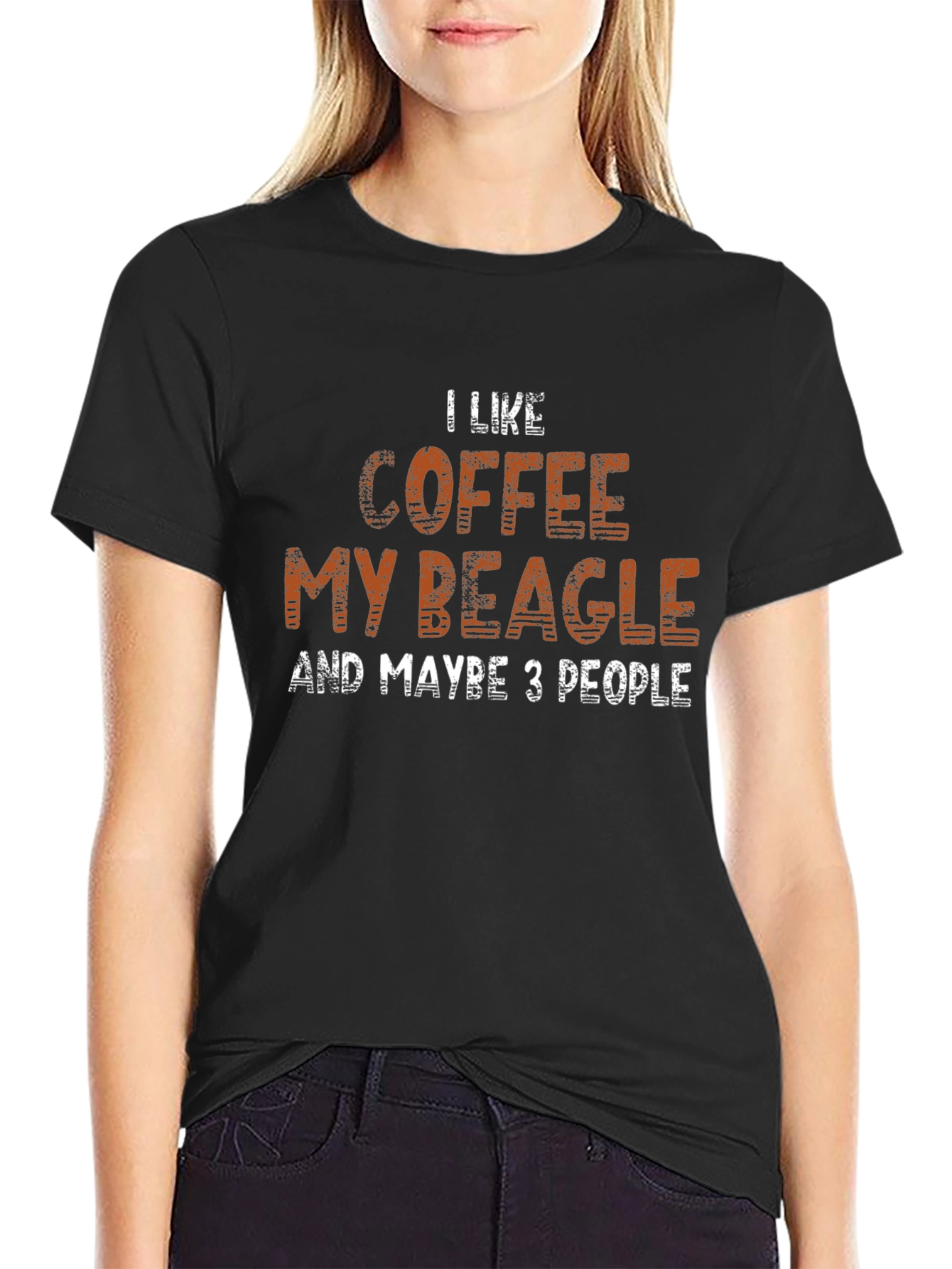 Coffee Beagle and Maybe 3 People Graphic Tee