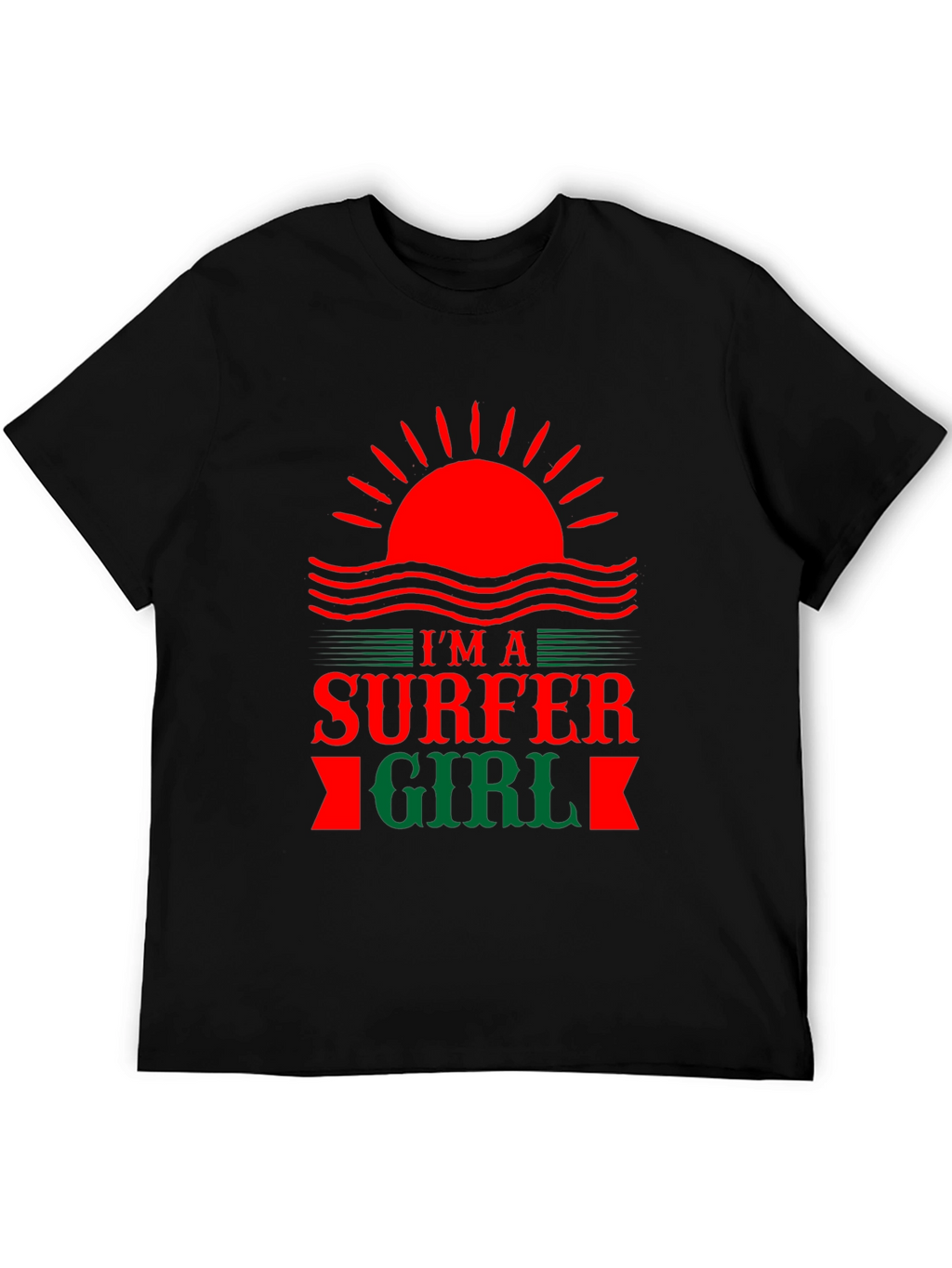 Im a Surfer Girl Black Graphic Tee