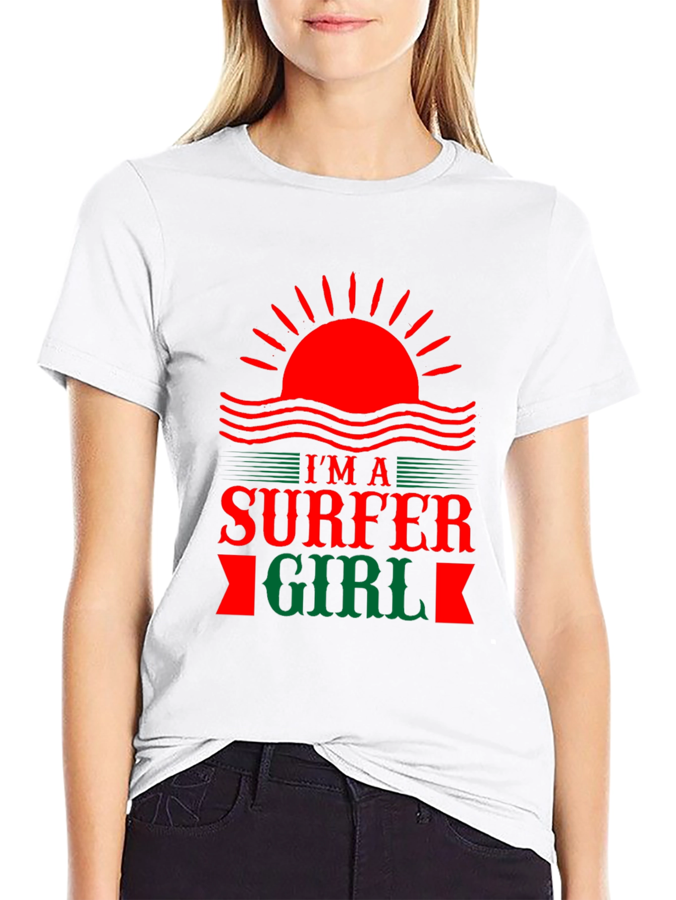 Im a Surfer Girl Black Graphic Tee