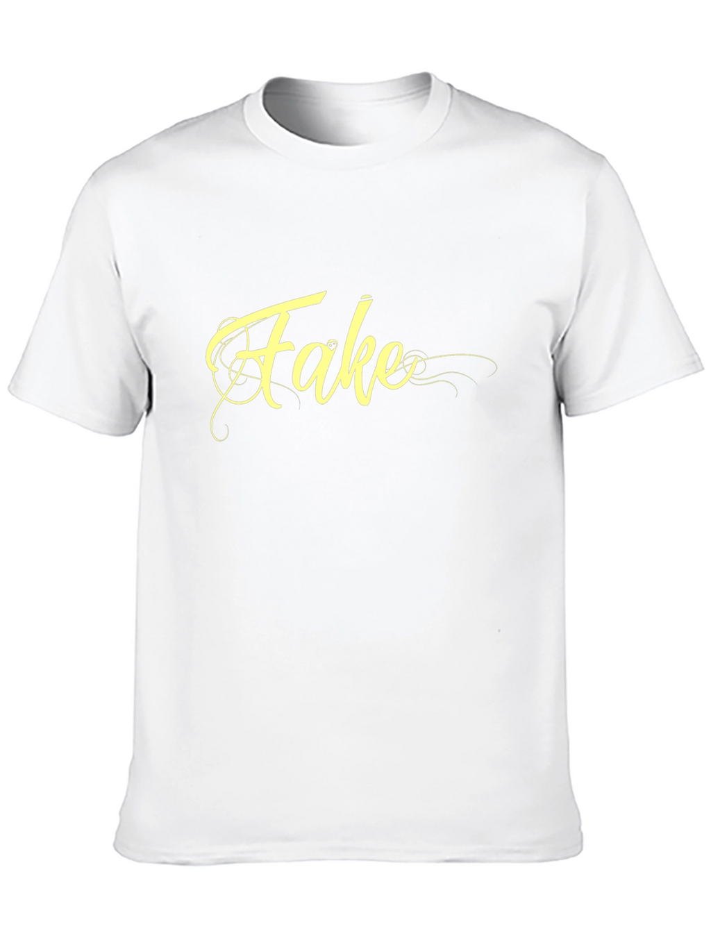 Fake Graphic Print Black T-Shirt