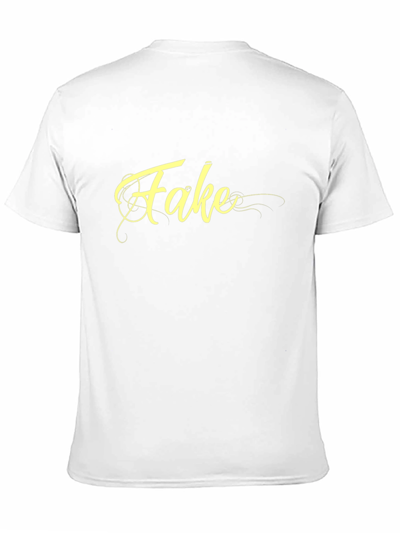 Fake Graphic Print Black T-Shirt