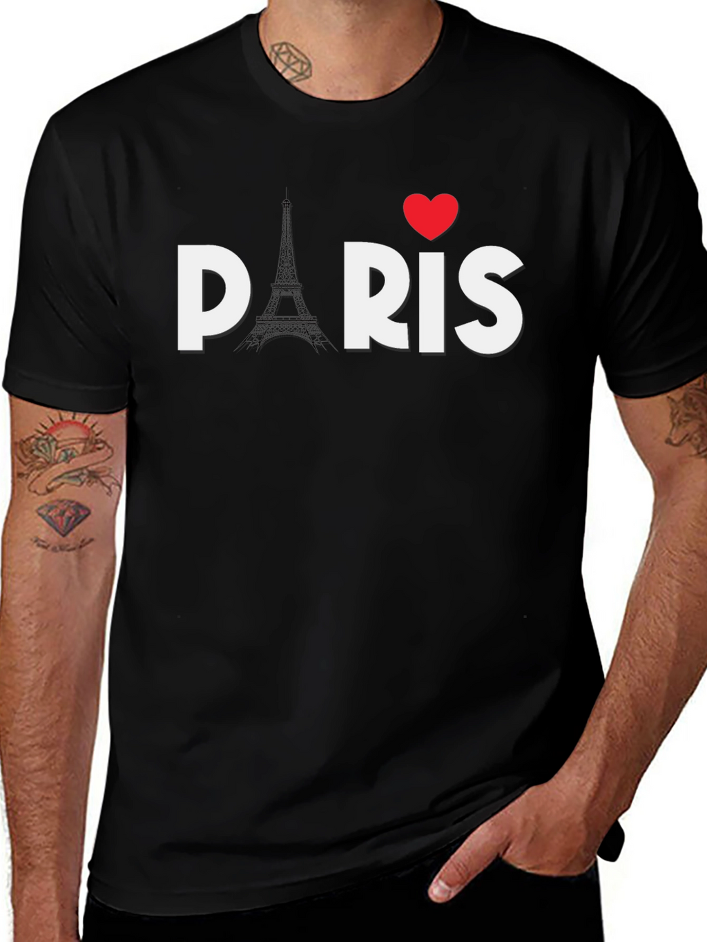 I Heart Paris Graphic Tee - Eiffel Tower T-Shirt