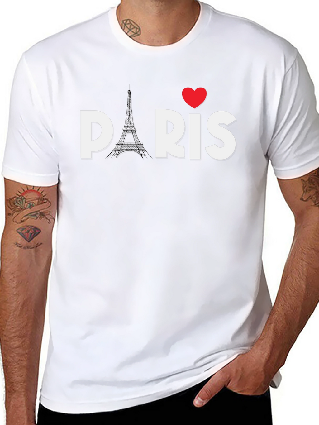 I Heart Paris Graphic Tee - Eiffel Tower T-Shirt