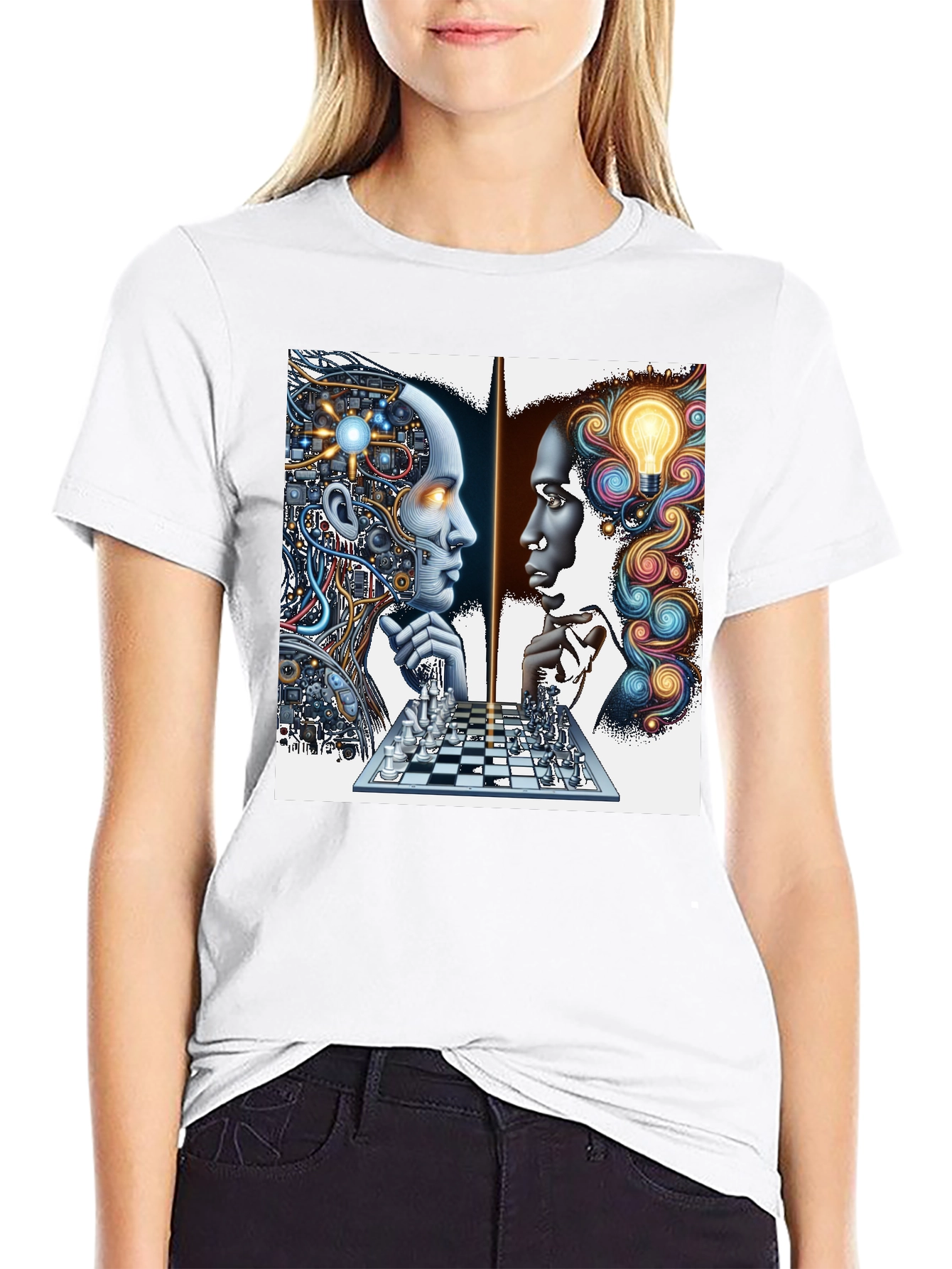 Mind vs. Machine Chess Game Tee