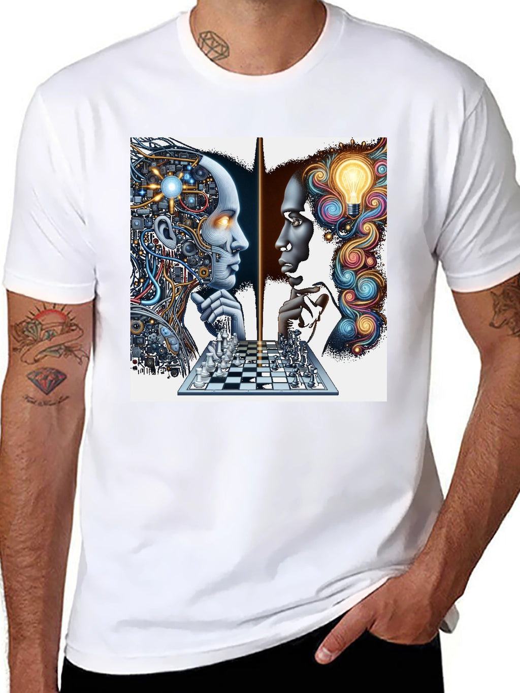 Mind vs. Machine Chess Game Tee