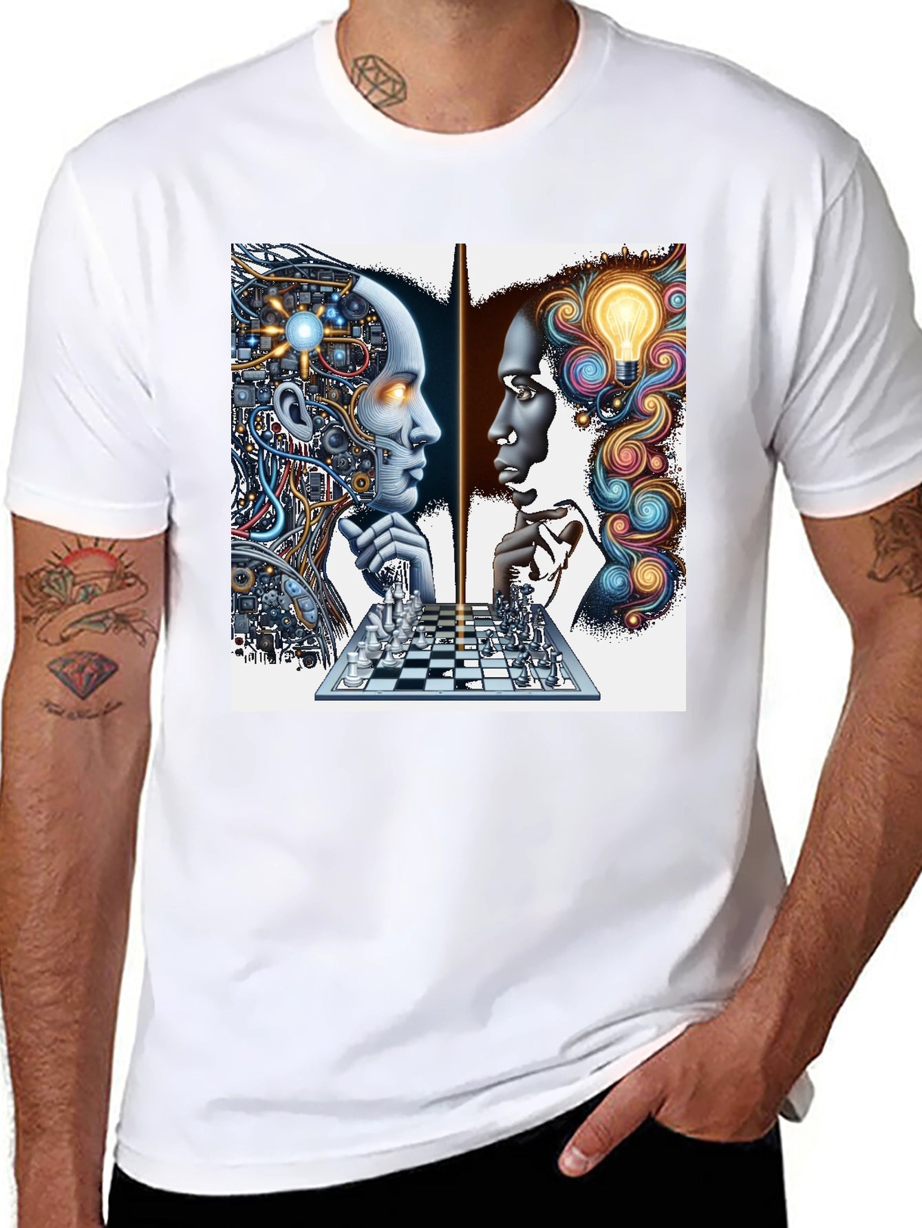 Mind vs. Machine Chess Game Tee