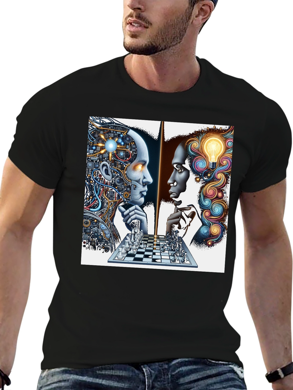 Mind vs. Machine Chess Game Tee