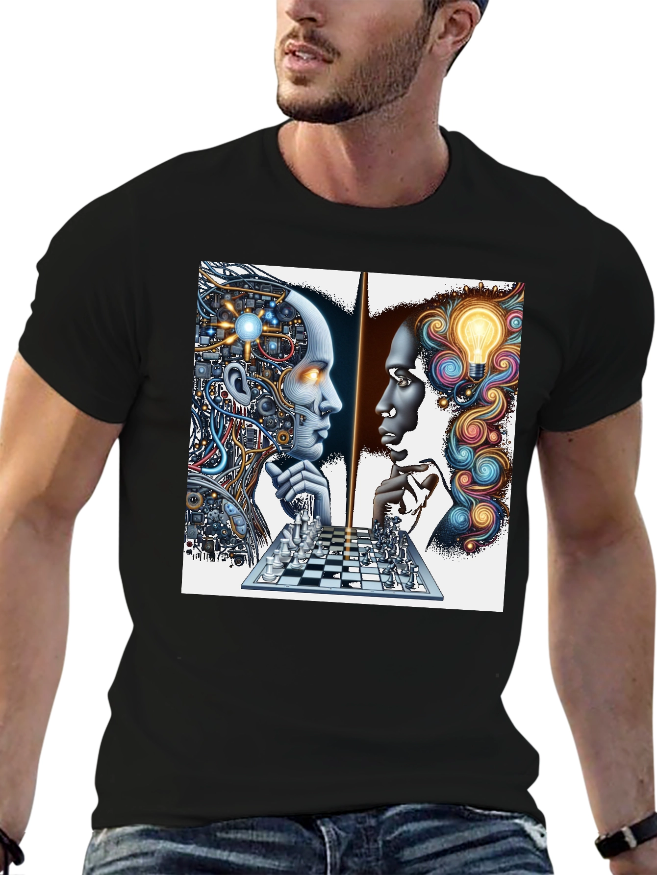 Mind vs. Machine Chess Game Tee