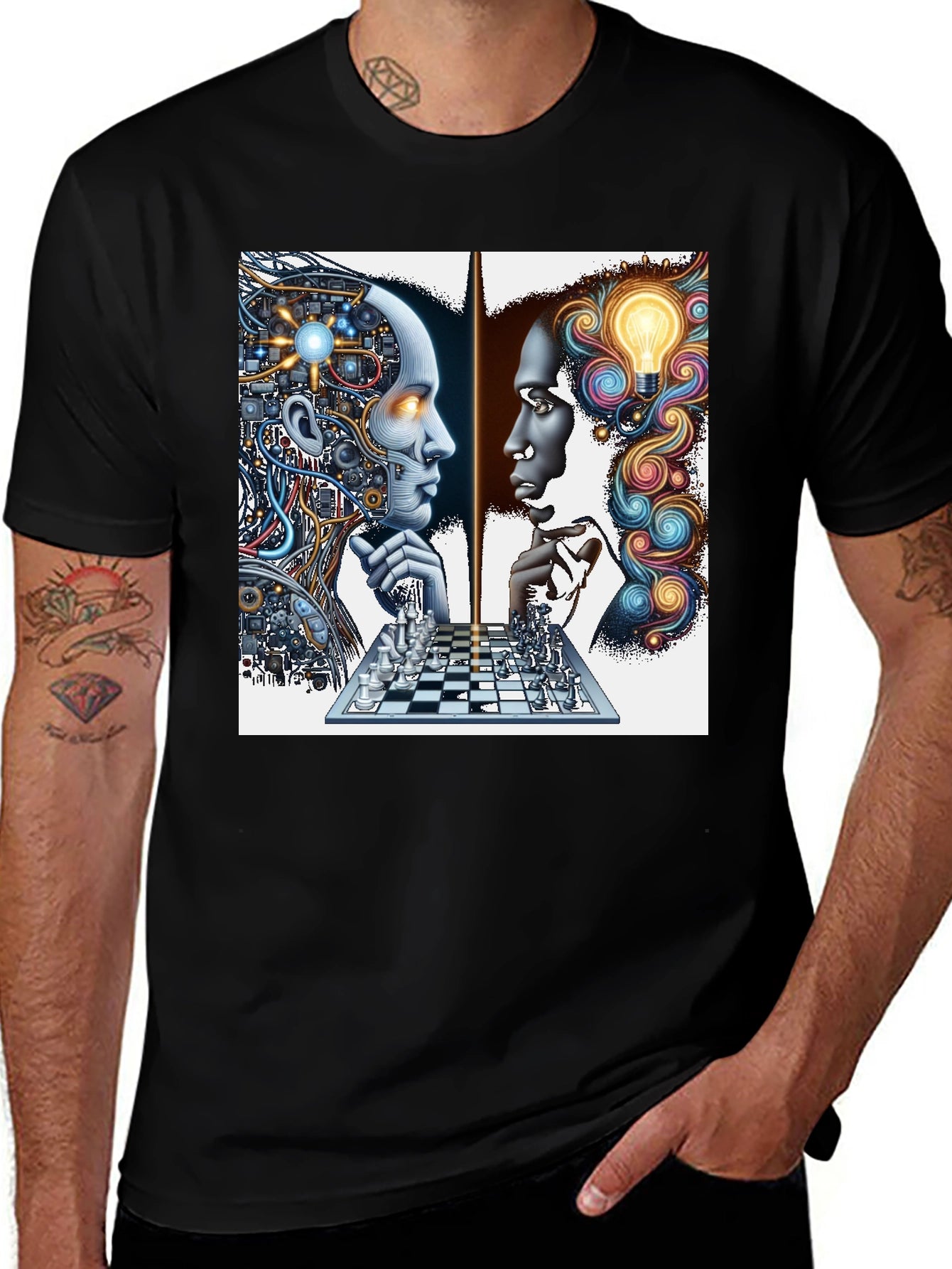 Mind vs. Machine Chess Game Tee