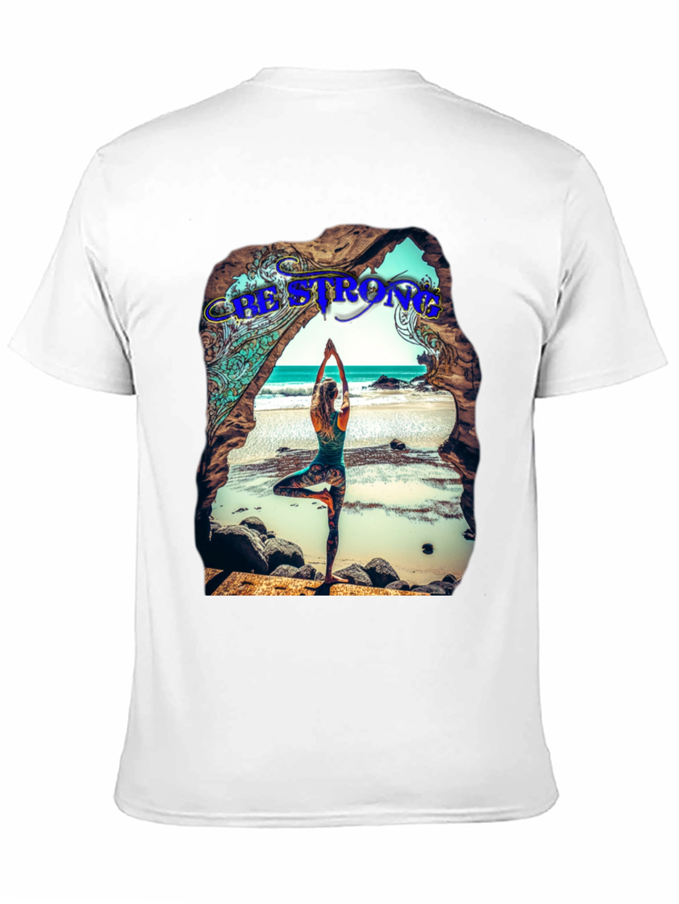 Be Strong Yoga Beach T-Shirt