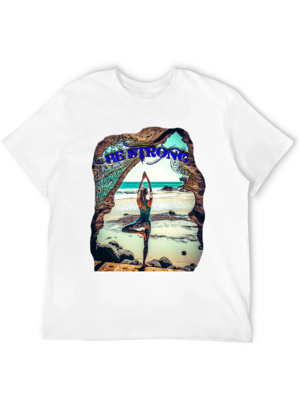 Be Strong Yoga Beach T-Shirt