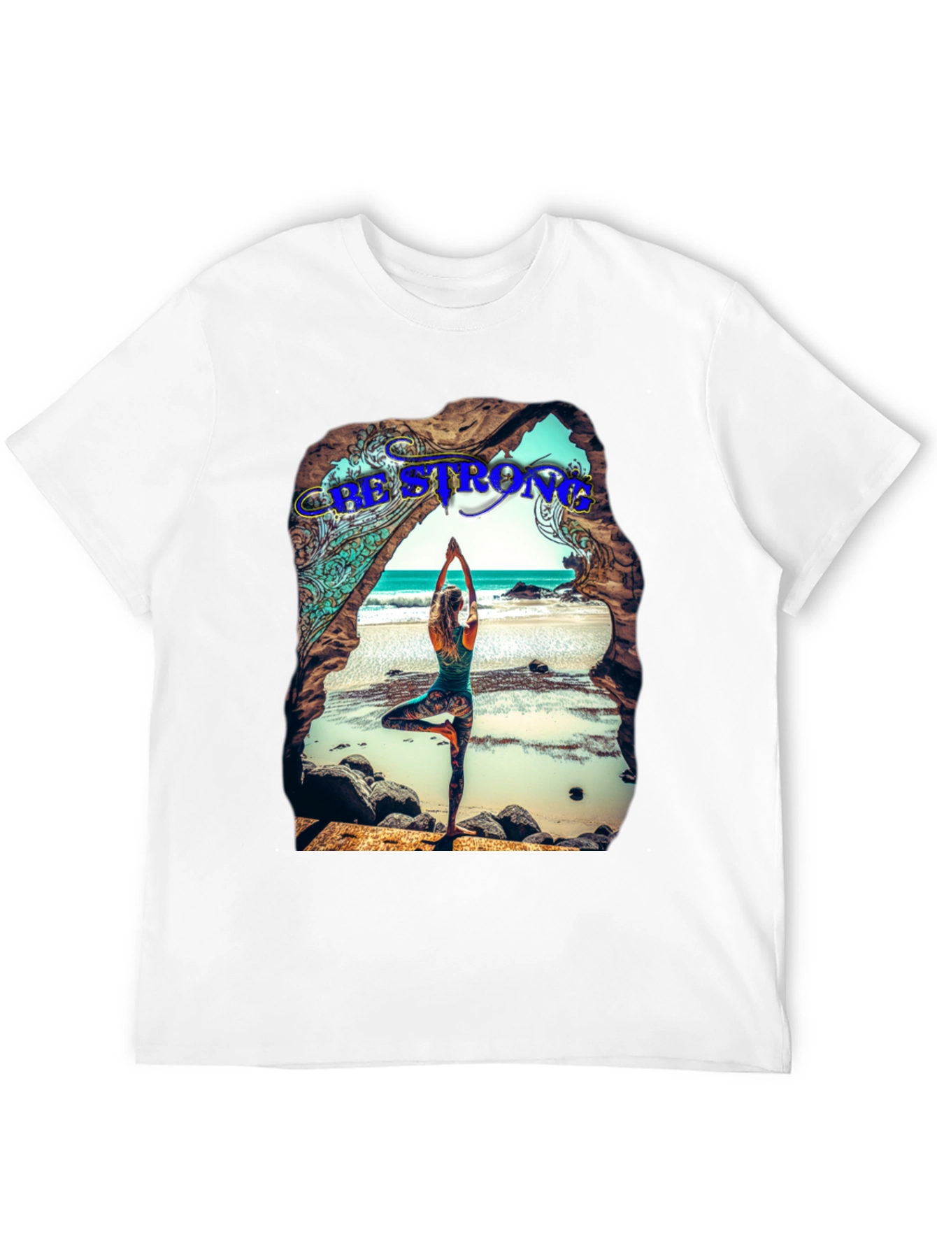Be Strong Yoga Beach T-Shirt