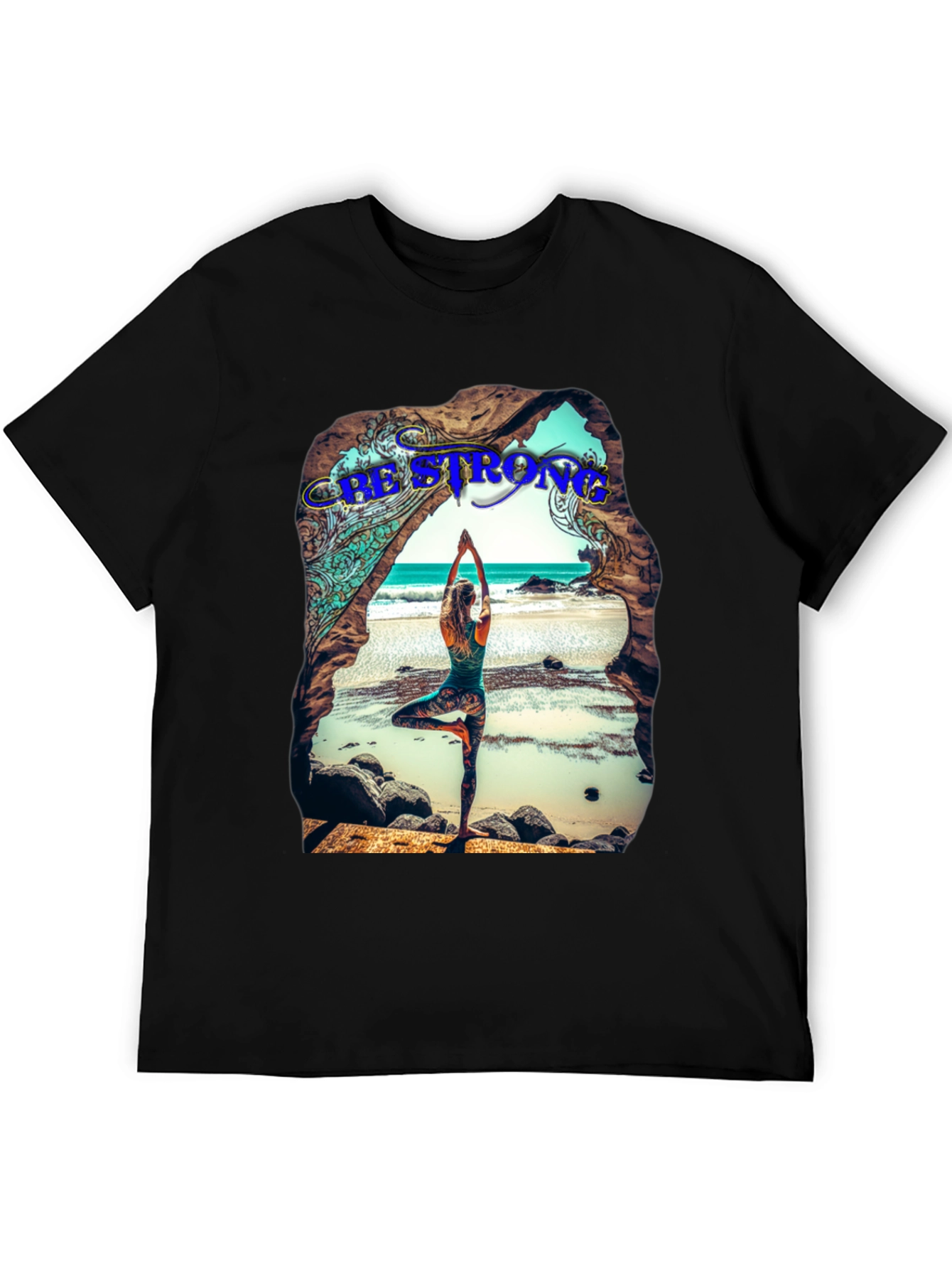 Be Strong Yoga Beach T-Shirt