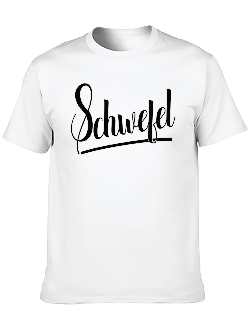 Schwefel Text Design Black T-Shirt