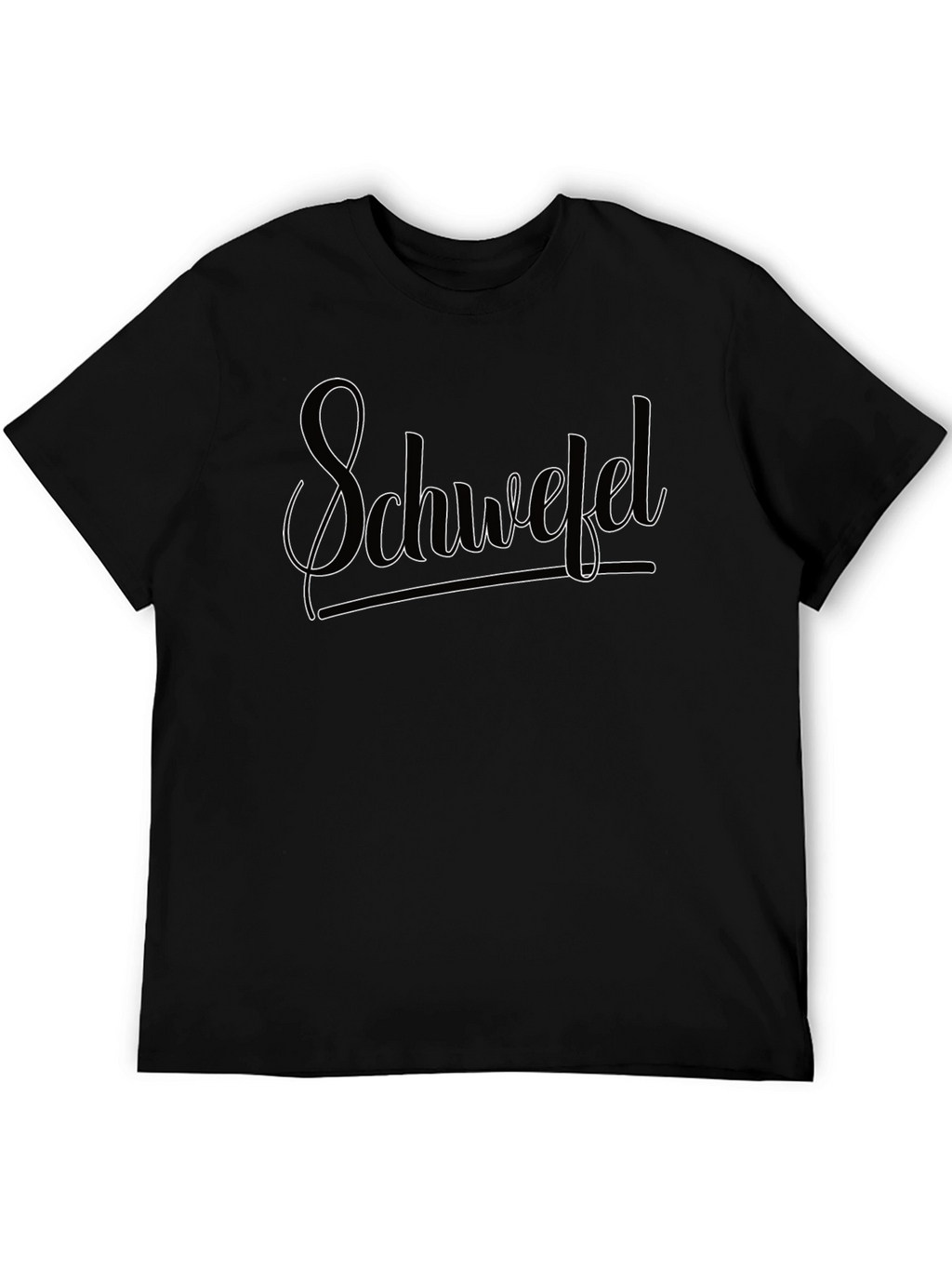 Schwefel Text Design Black T-Shirt