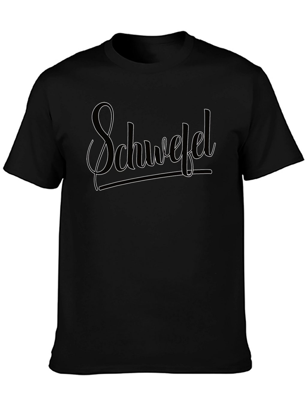 Schwefel Text Design Black T-Shirt
