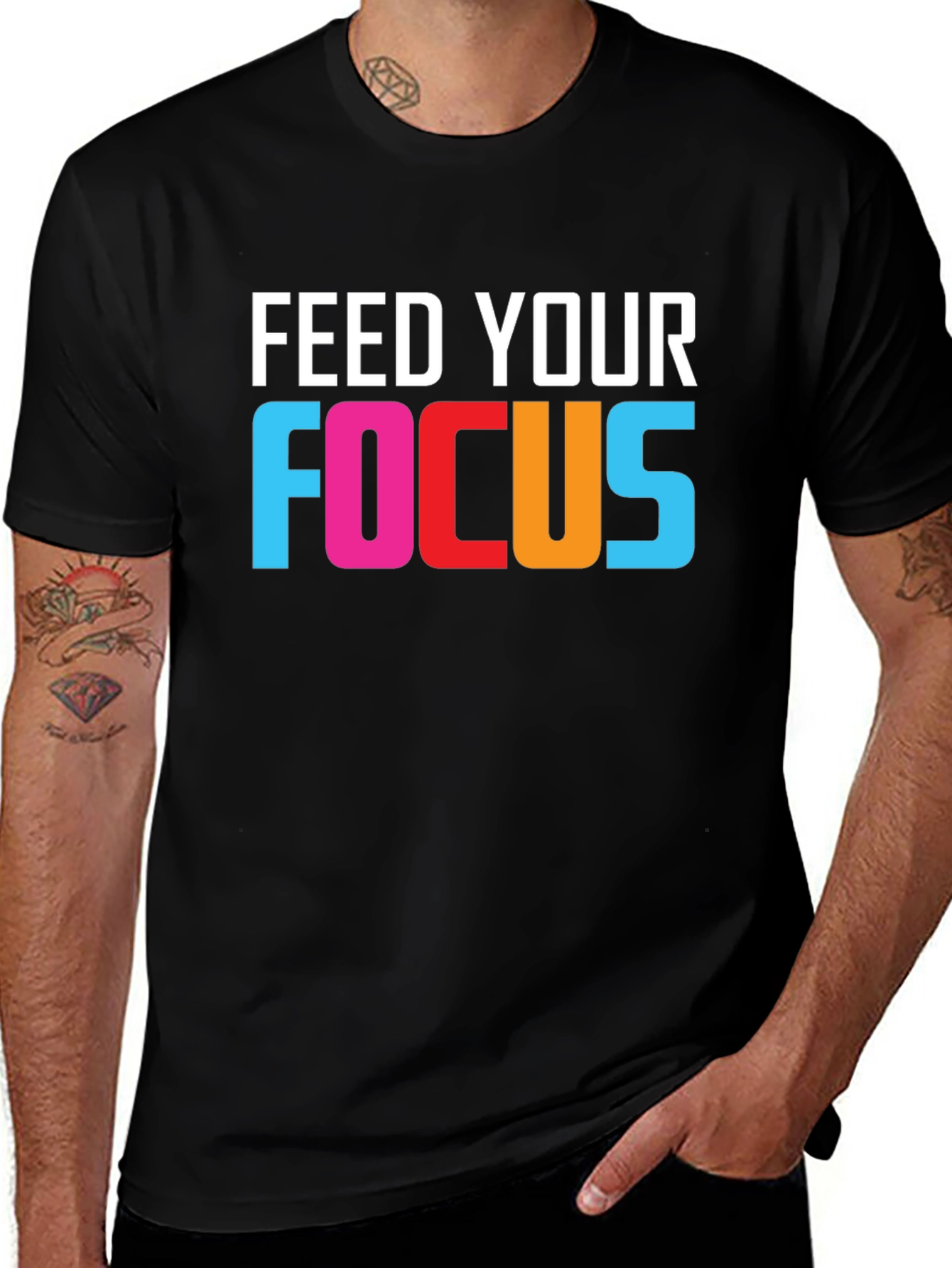 Feed Your Focus Graphic Tee - Motivational T-Shirt