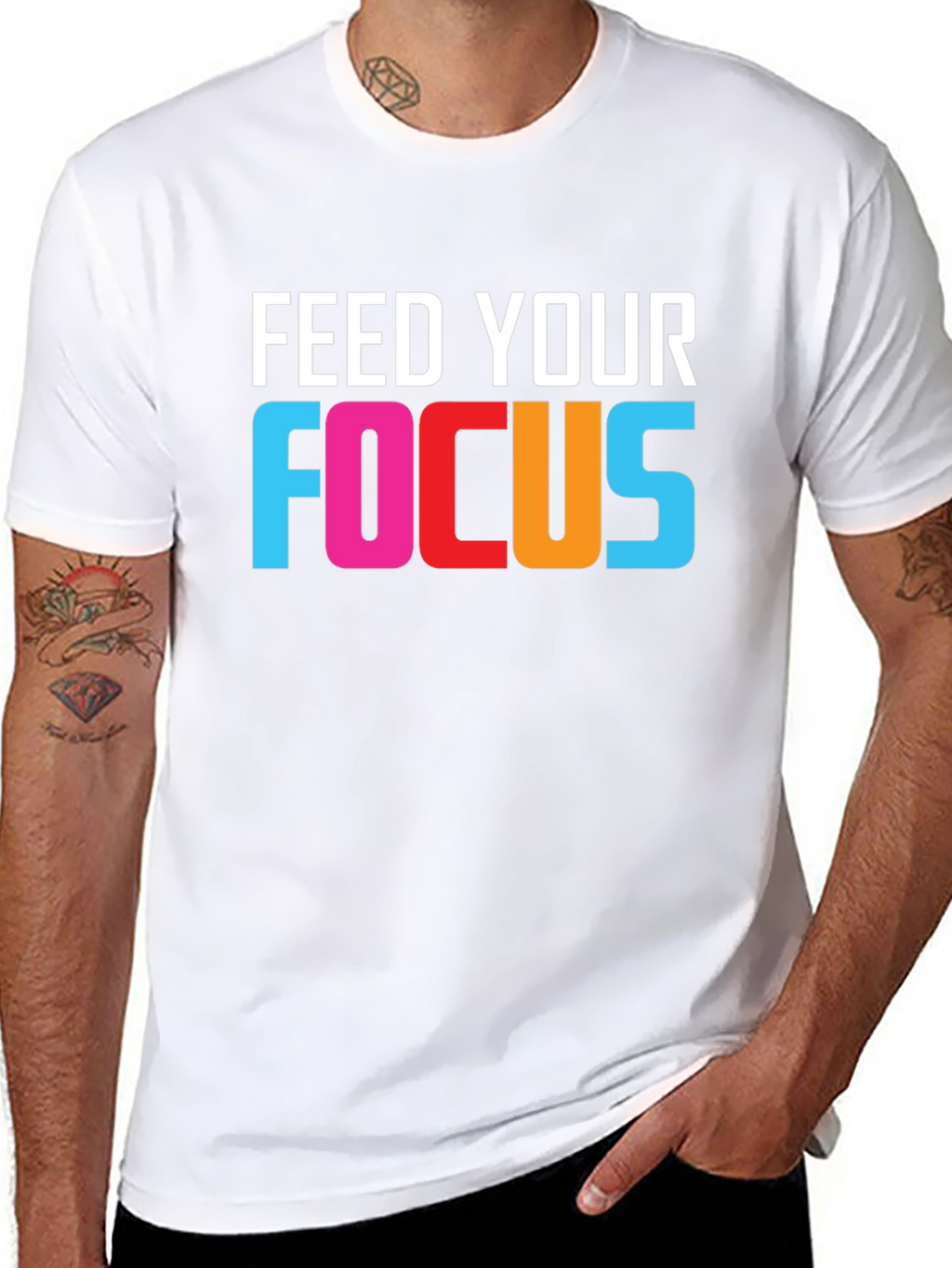 Feed Your Focus Graphic Tee - Motivational T-Shirt