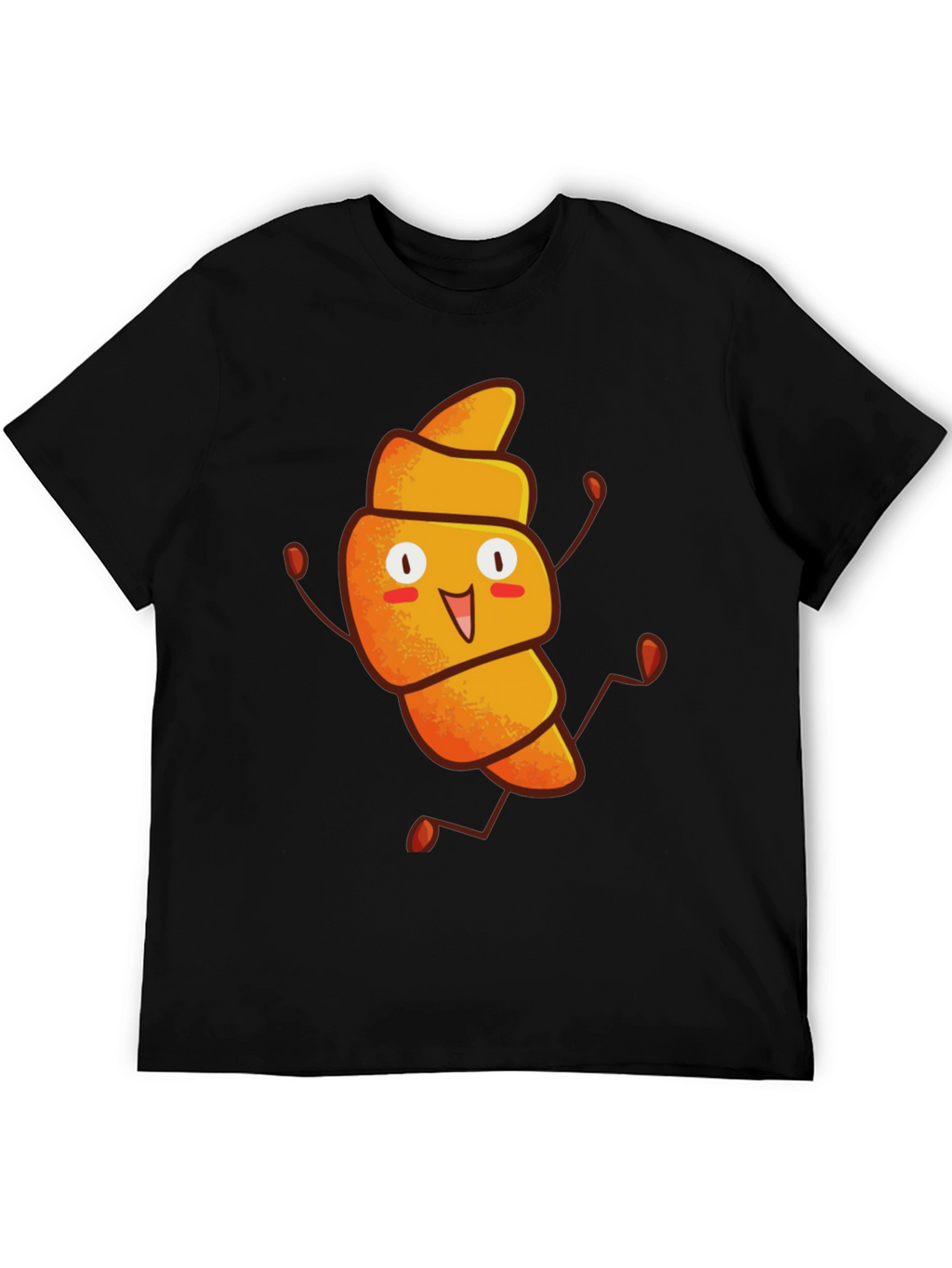 Funny Croissant Cartoon T-Shirt