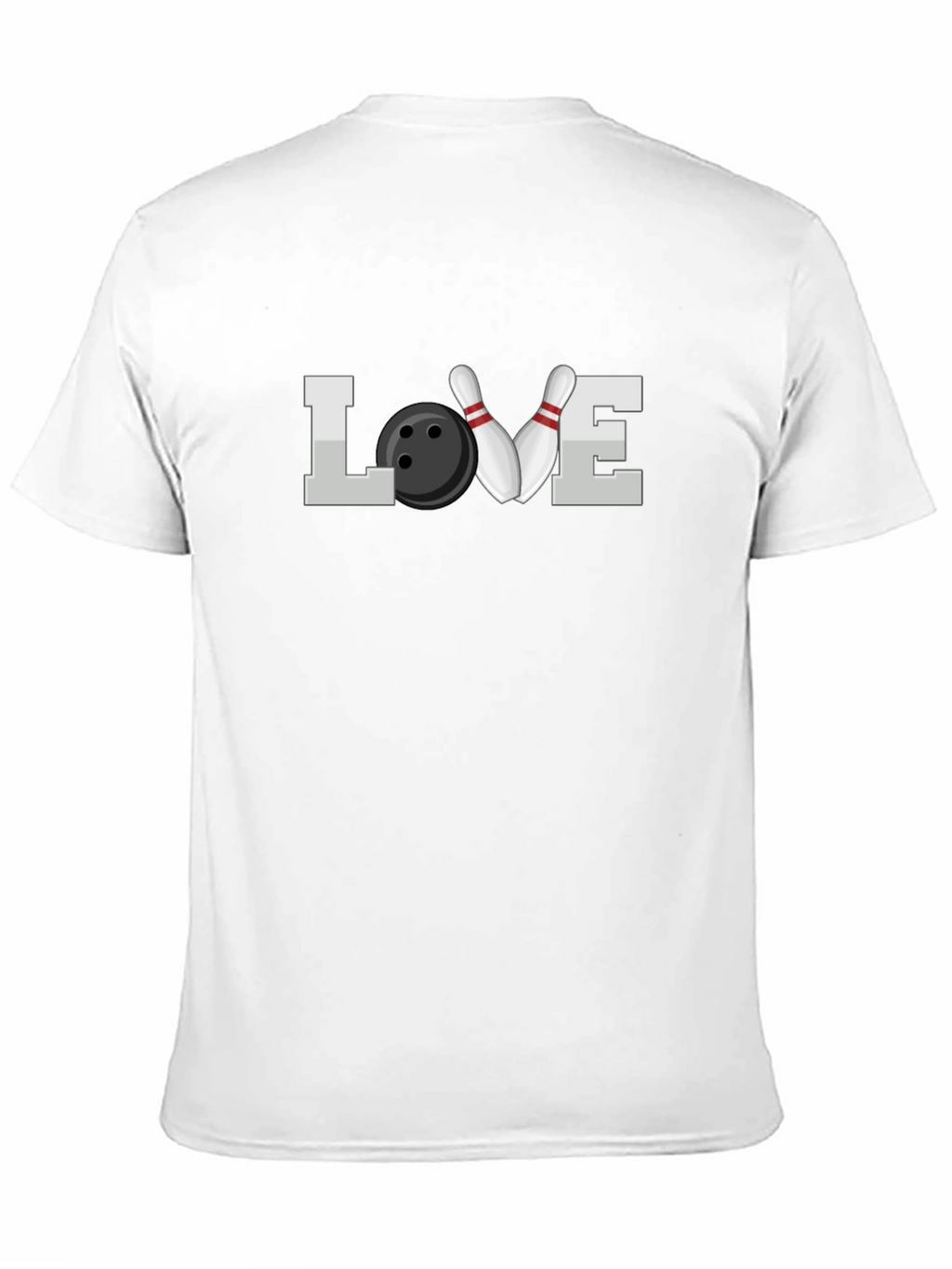 Bowling Love Graphic T-Shirt - Black Crew Neck Tee