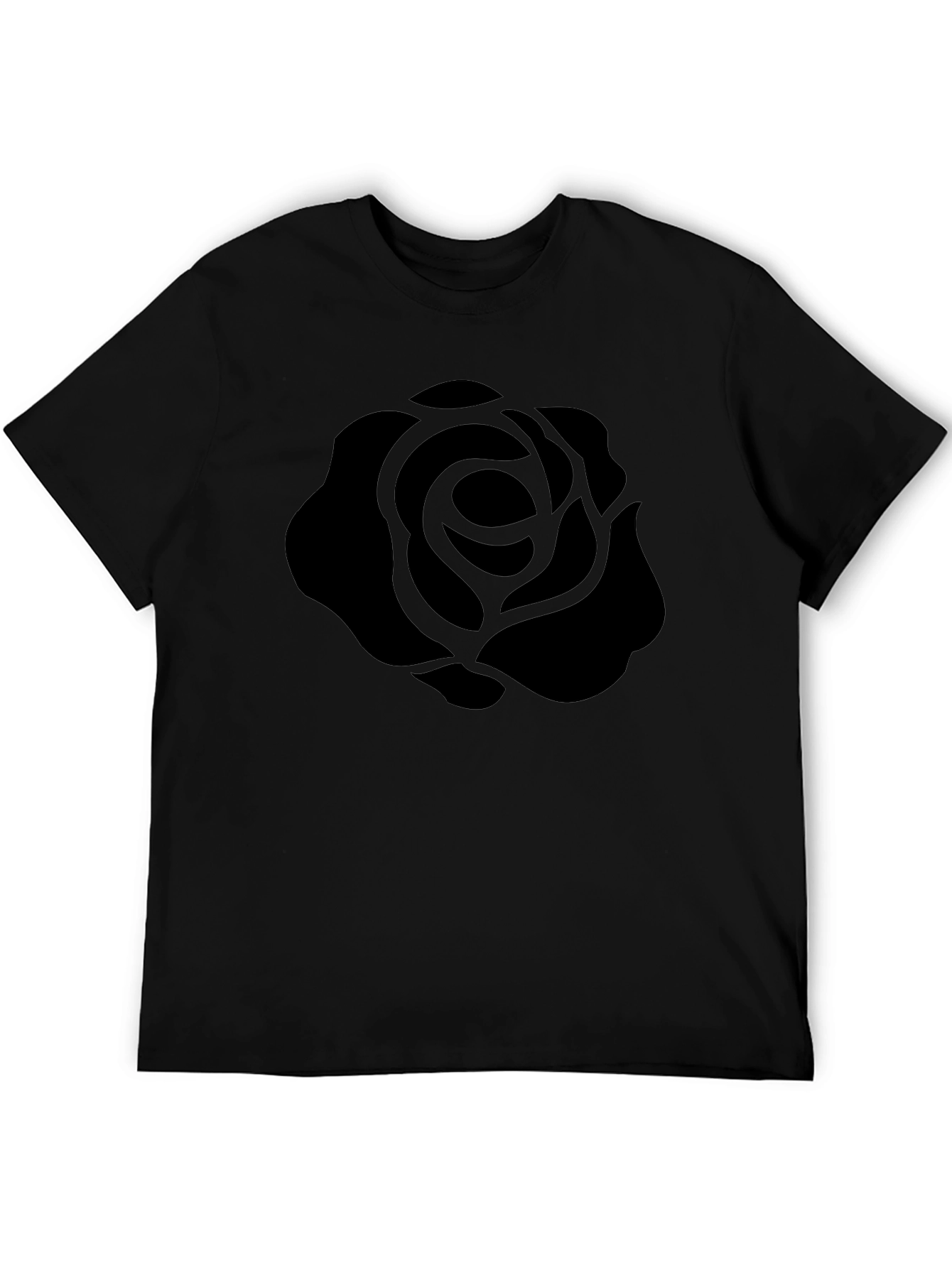 Black Rose Graphic T-Shirt - Stylish Mens Tee