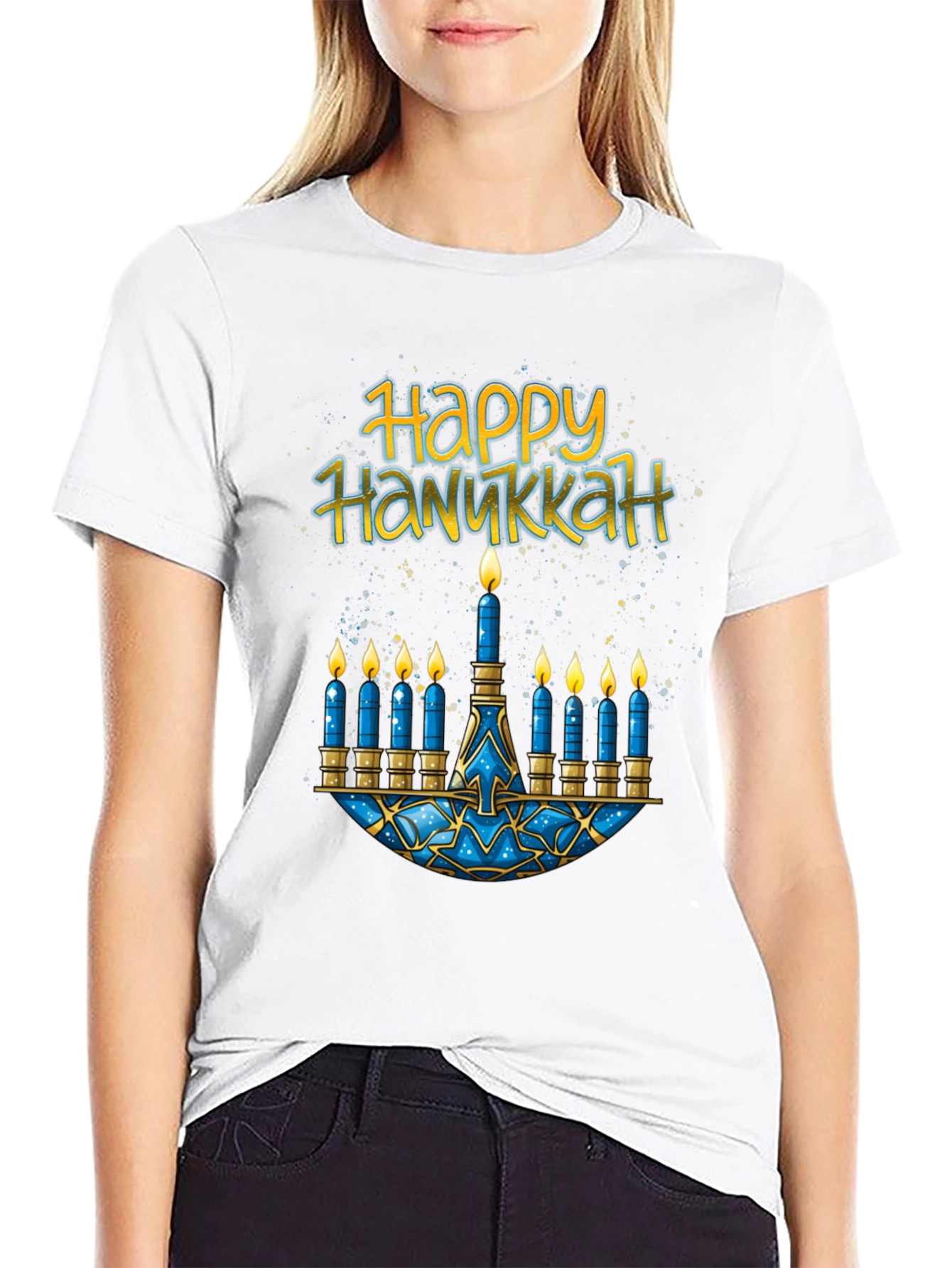 Happy Hanukkah Menorah T-Shirt