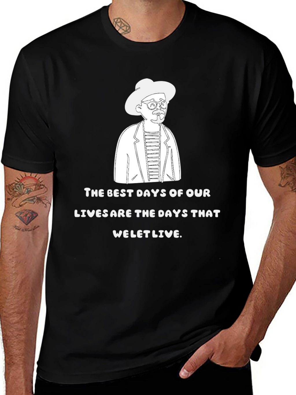 The Best Days T-Shirt Quirky Line Art Graphic Tee