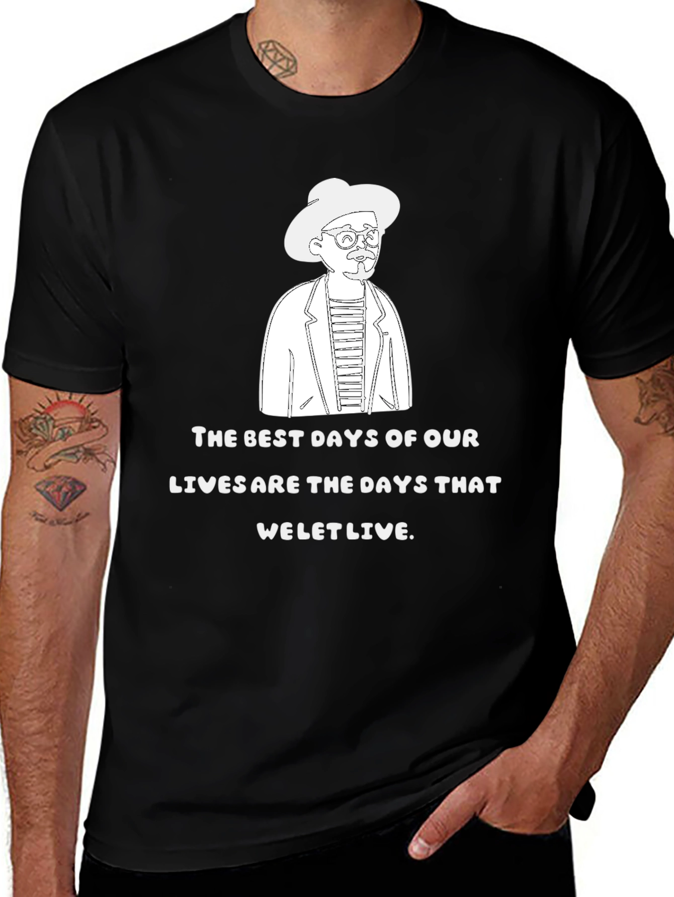 The Best Days T-Shirt Quirky Line Art Graphic Tee