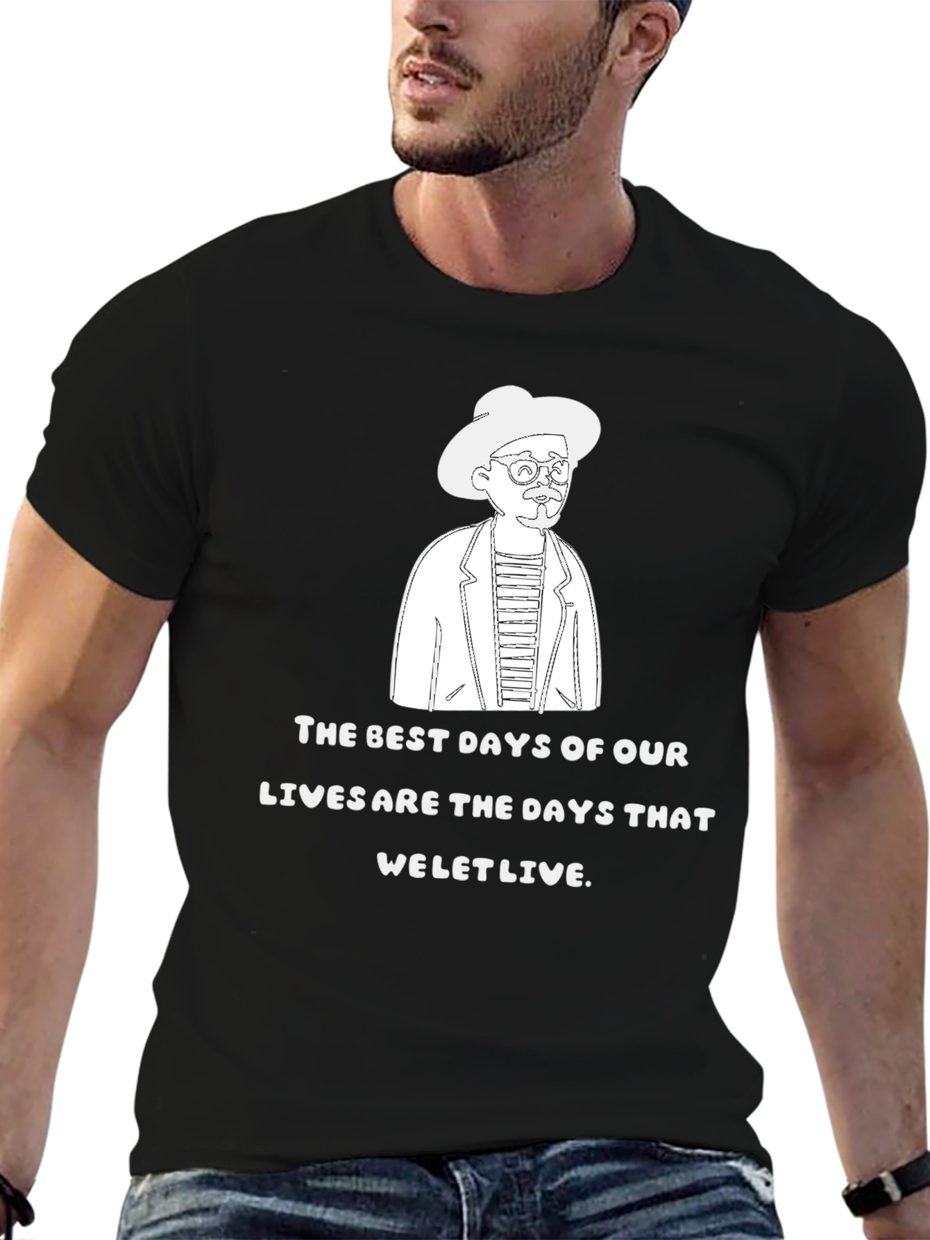 The Best Days T-Shirt Quirky Line Art Graphic Tee