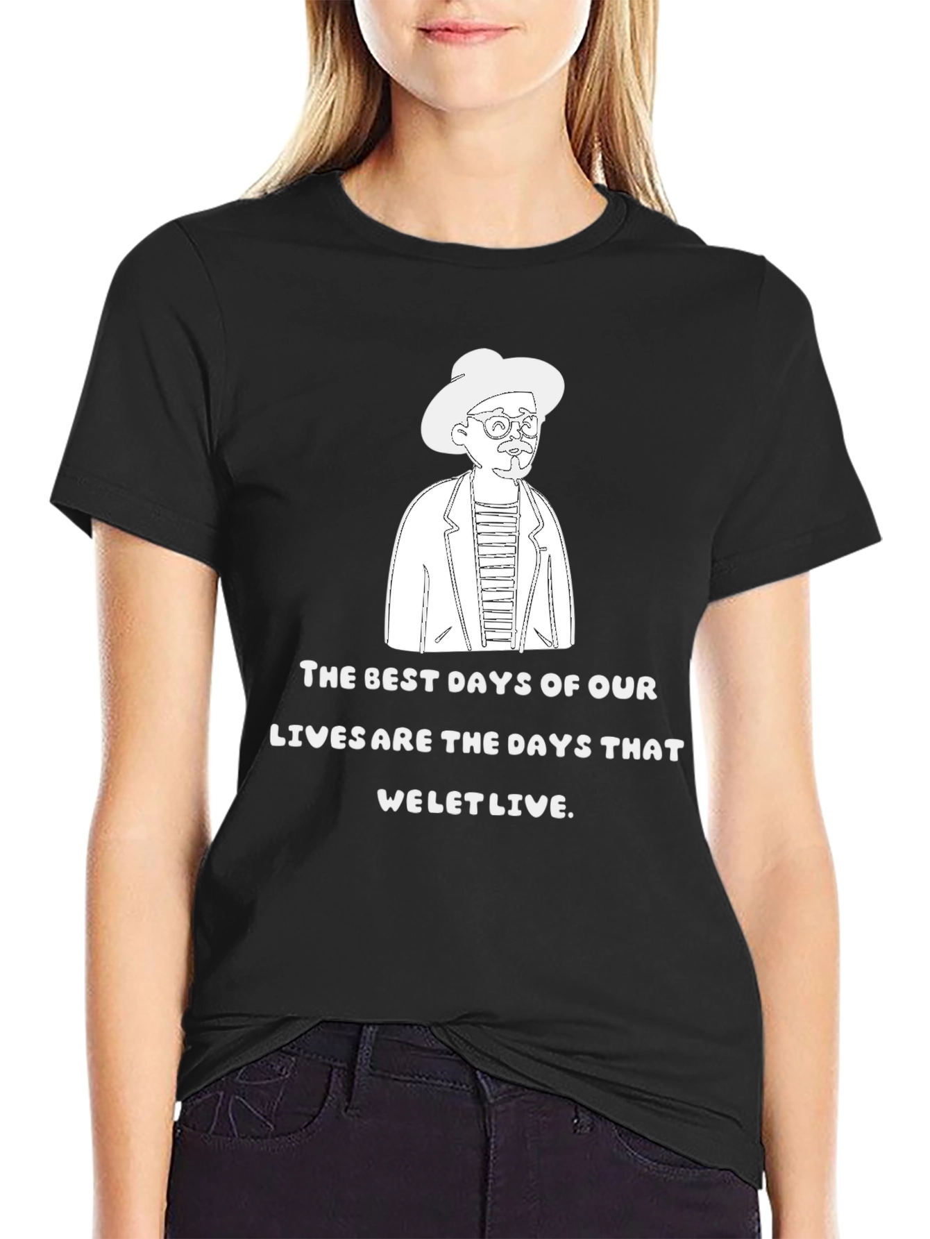 The Best Days T-Shirt Quirky Line Art Graphic Tee