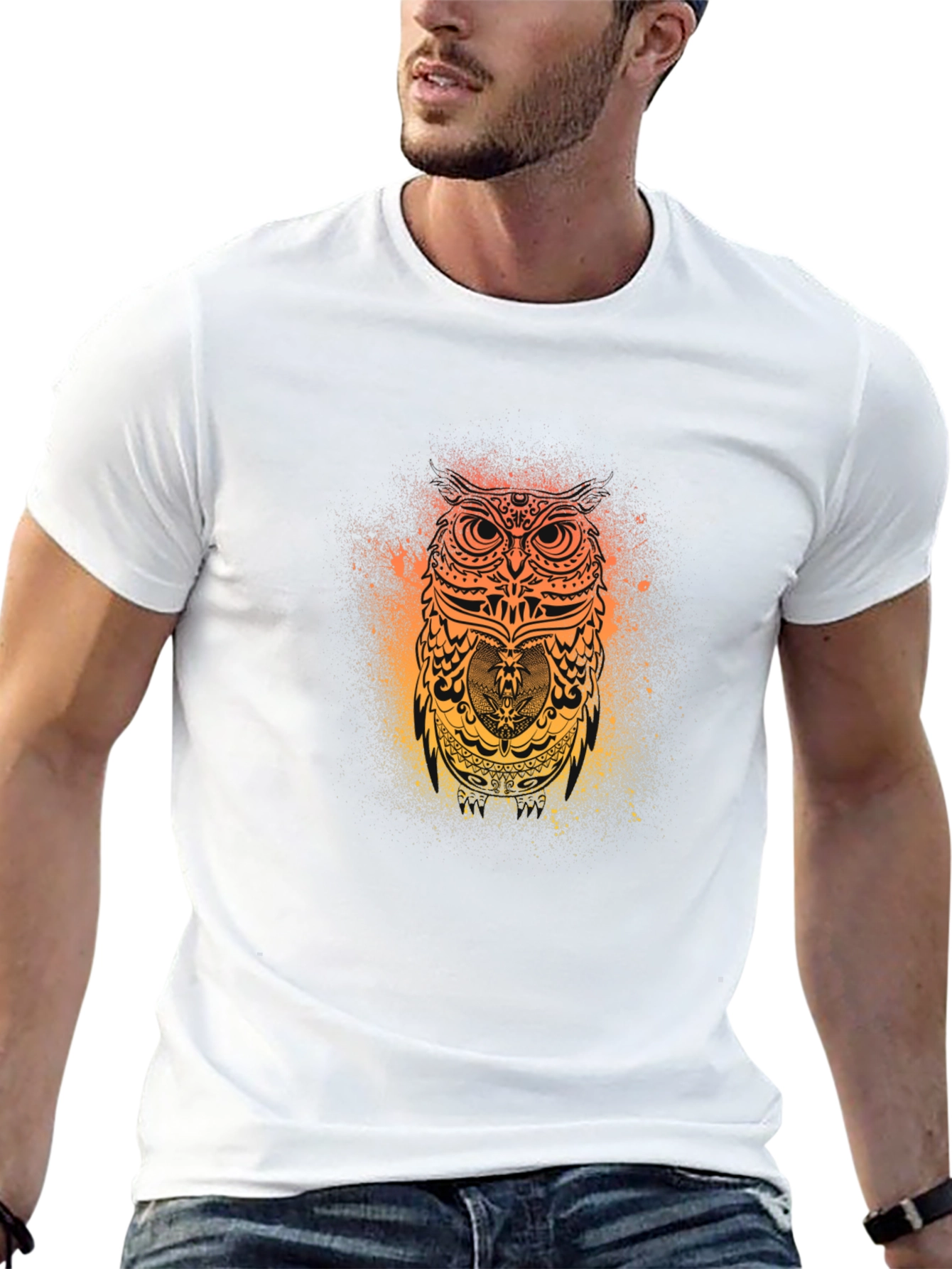 Mystic Owl Graphic Black T-Shirt