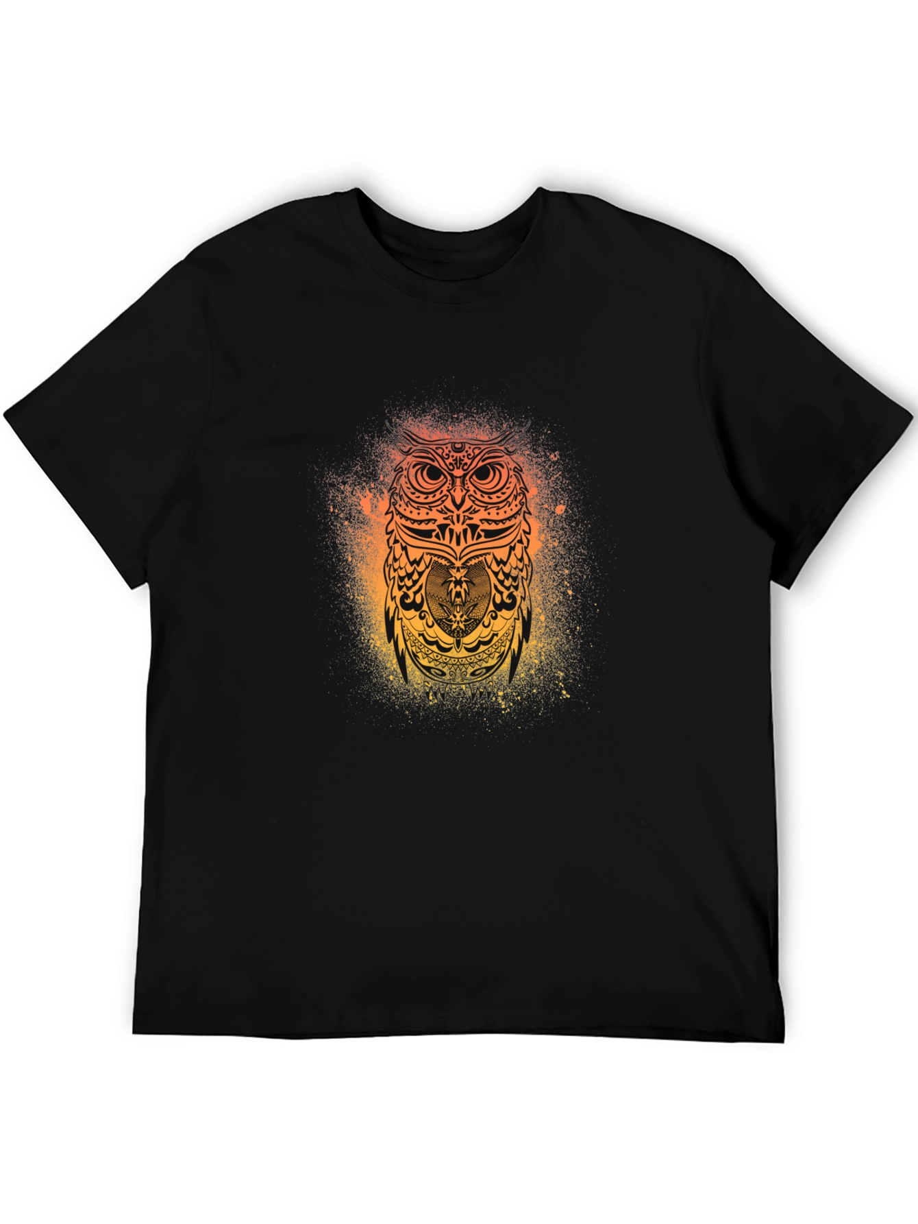 Mystic Owl Graphic Black T-Shirt