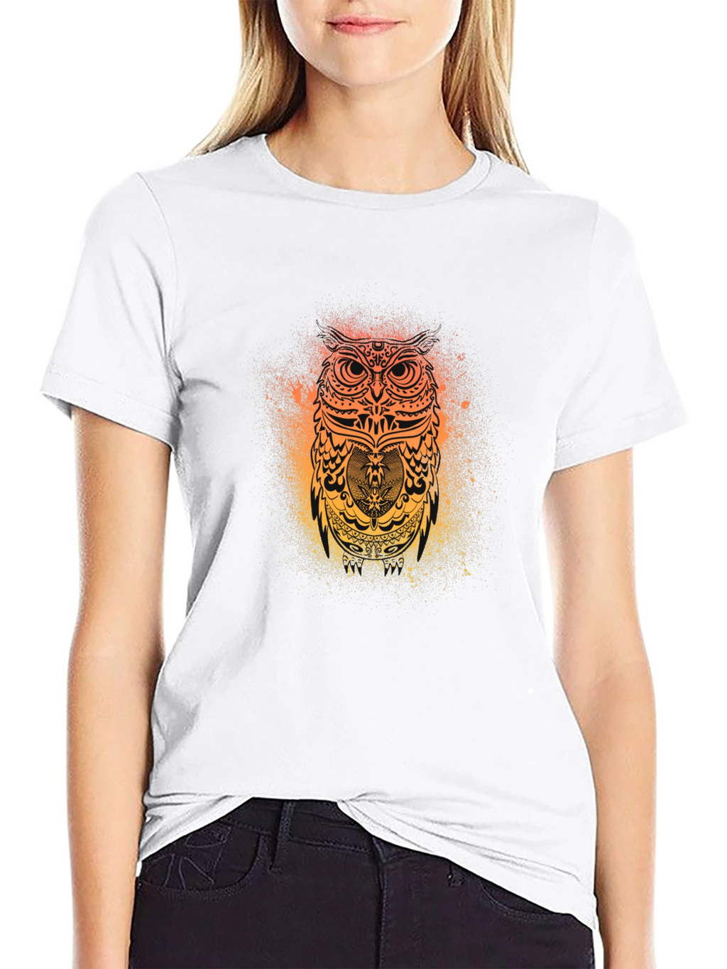 Mystic Owl Graphic Black T-Shirt
