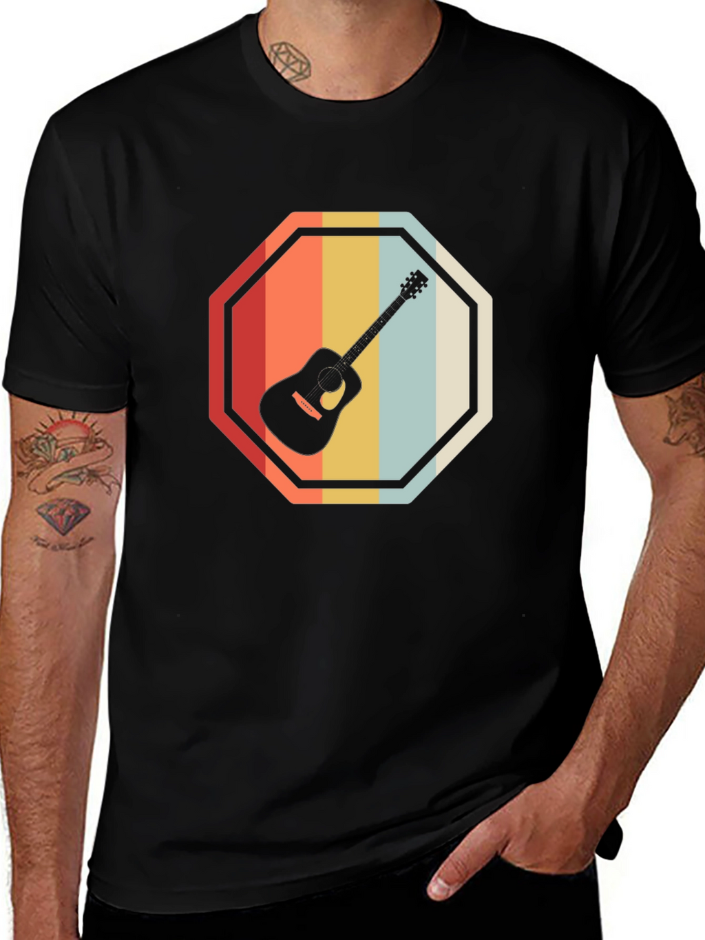 Retro Guitar Graphic Tee