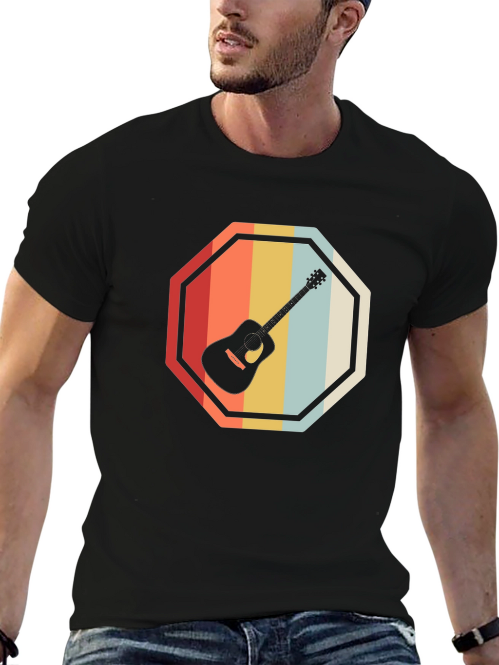 Retro Guitar Graphic Tee