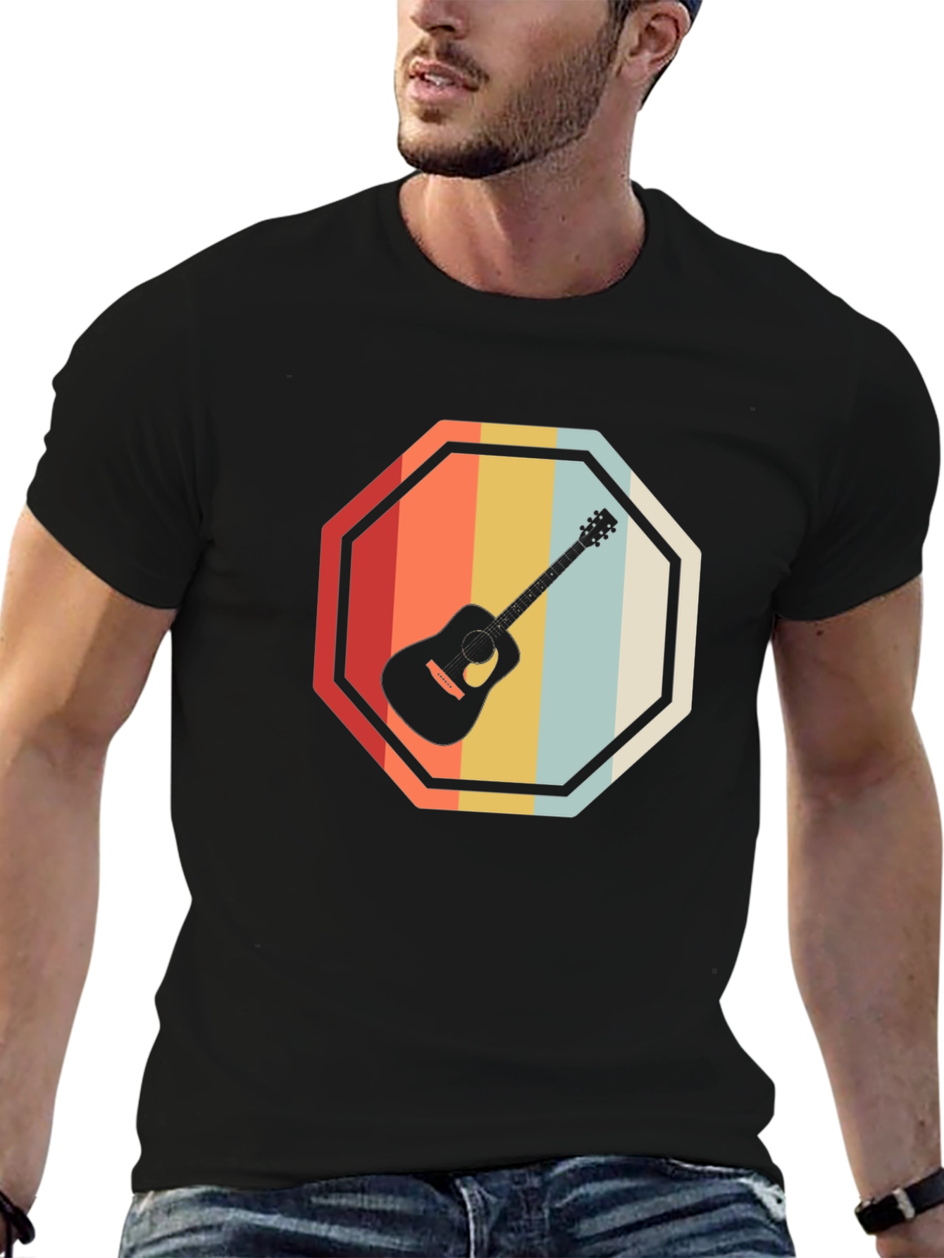 Retro Guitar Graphic Tee